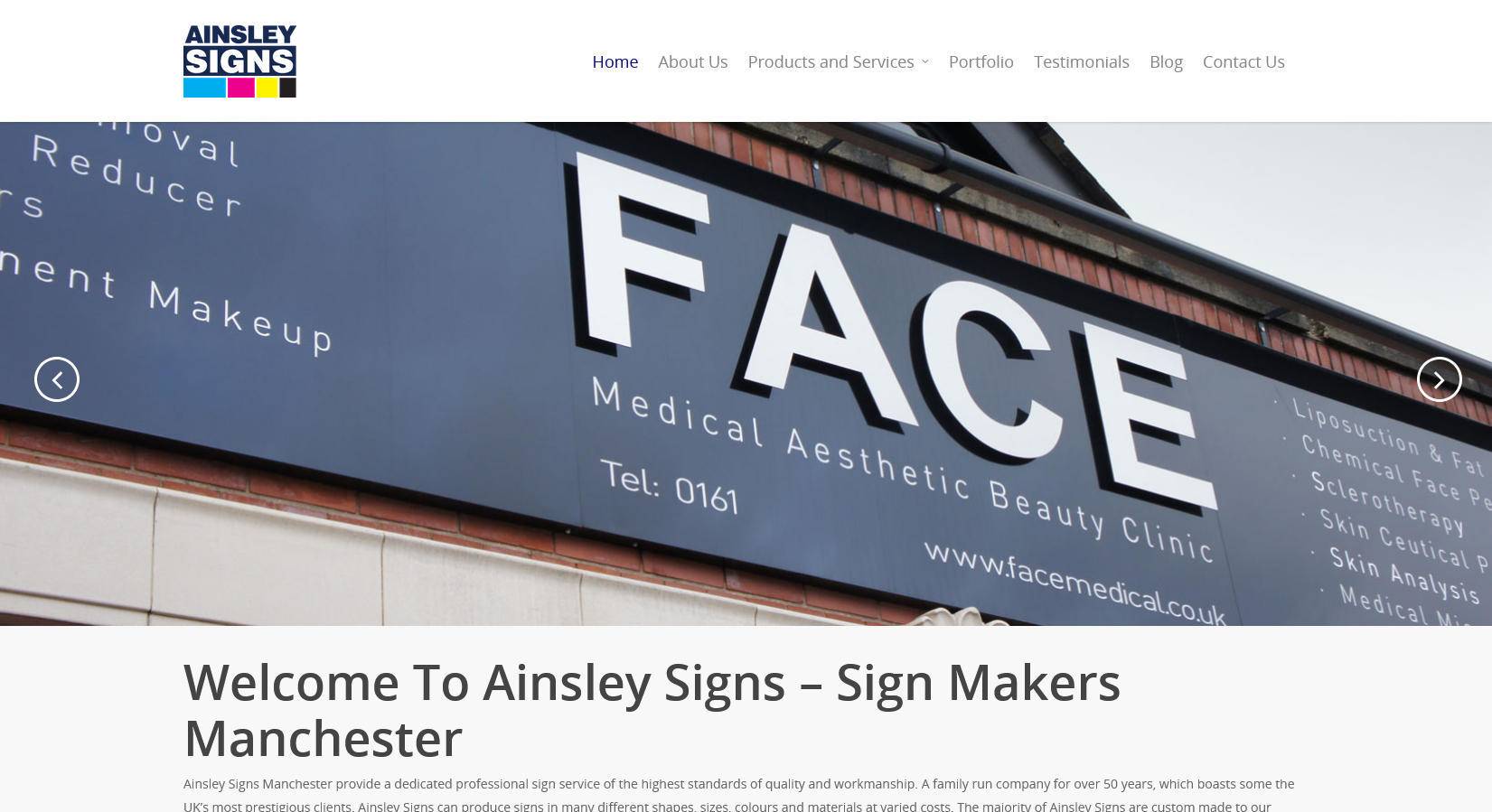 Ainsley Signs Corporate Ltd Website