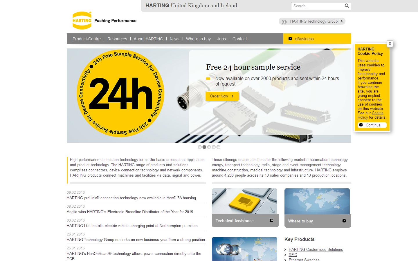 Harting Ltd Website