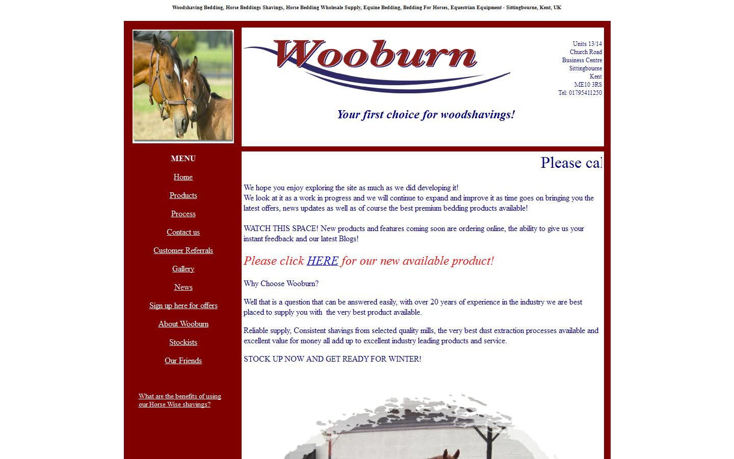 Wooburn Equestrian Bedding Ltd Website