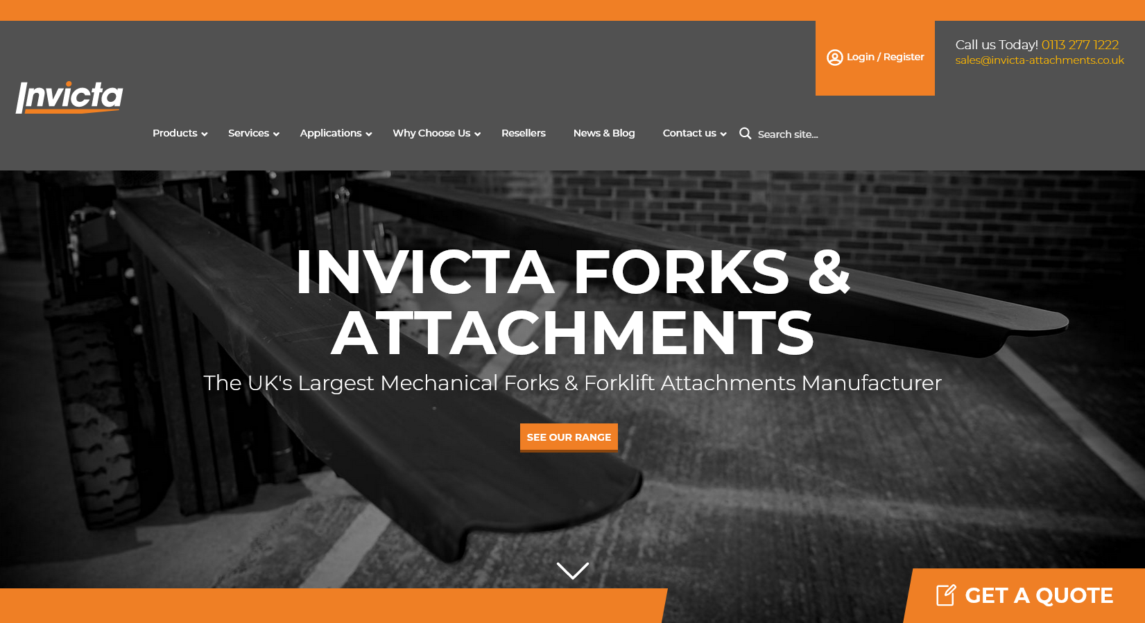 Invicta Forks & Attachments Website