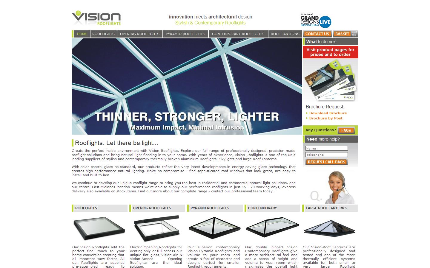 Vision Roof Light Ltd Website