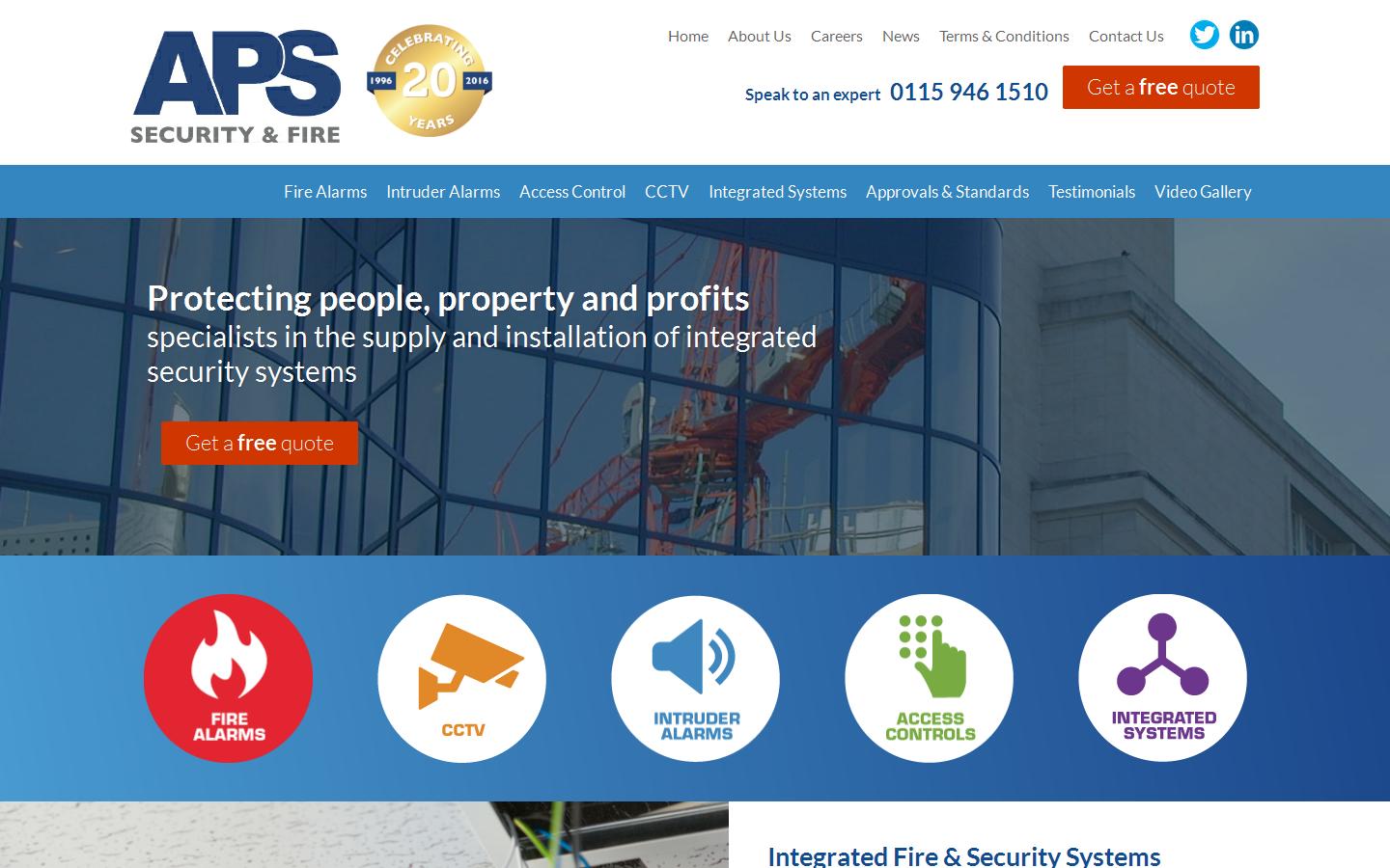 APS Security & Fire Website