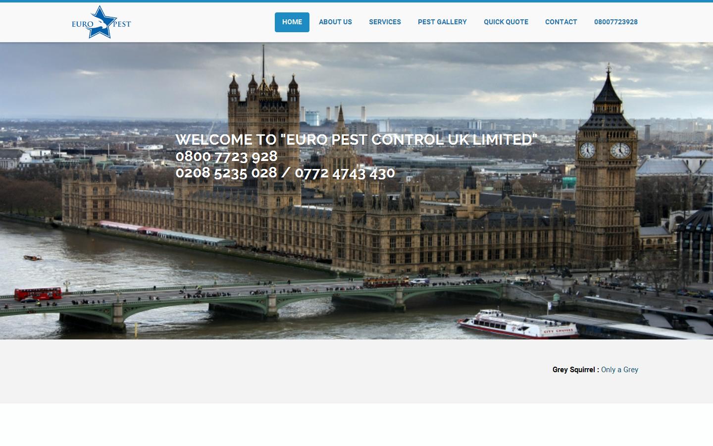 EuroPest Control UK LTD Website