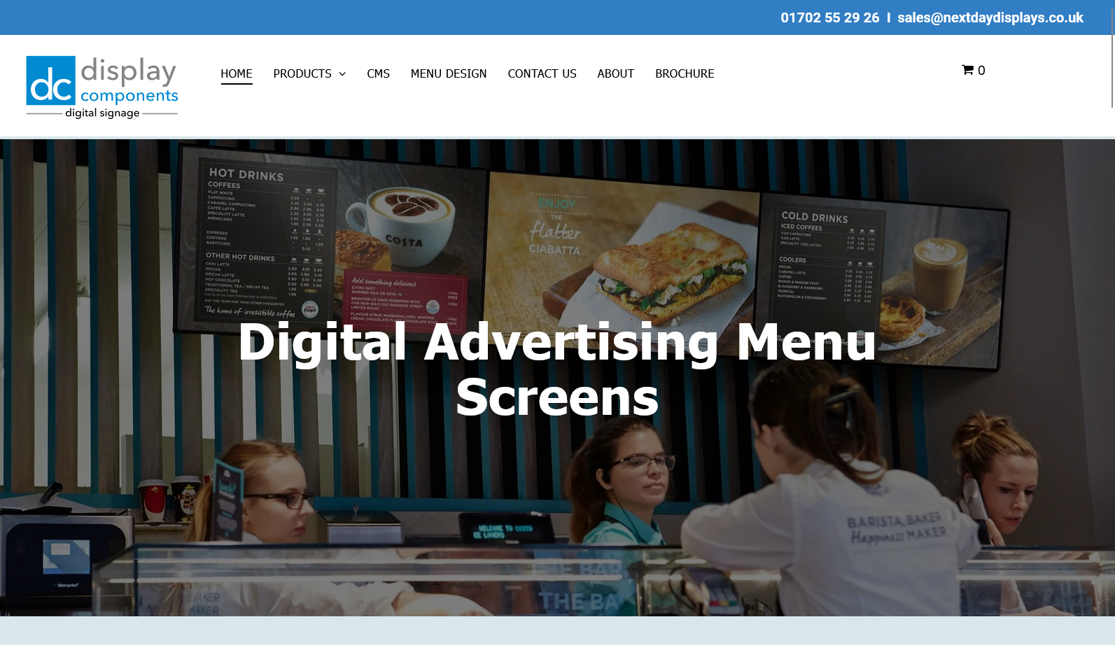 Display Components Digital Signage Website