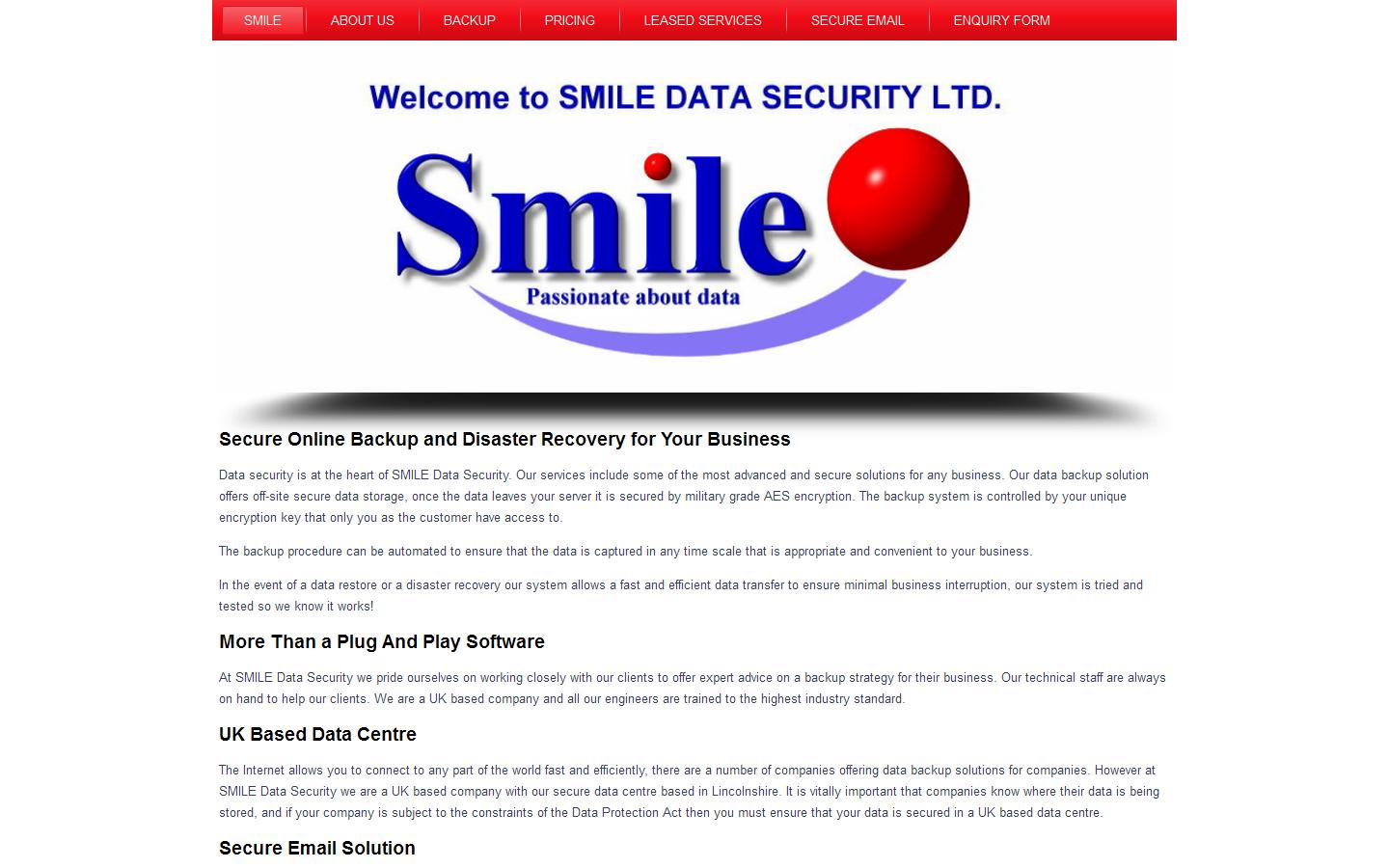 Smile Data Security Ltd Website