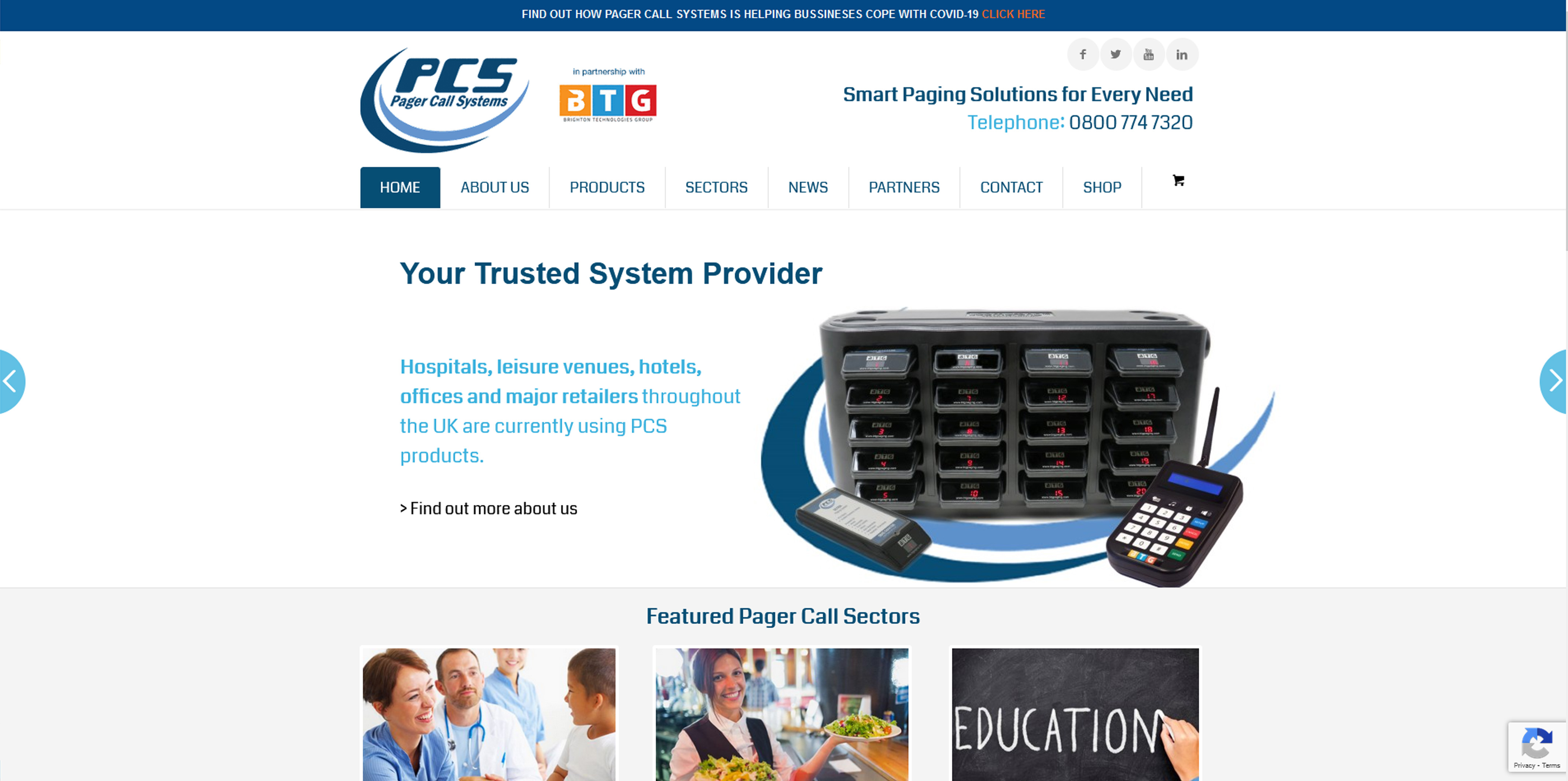 Pager Call Systems Ltd Website