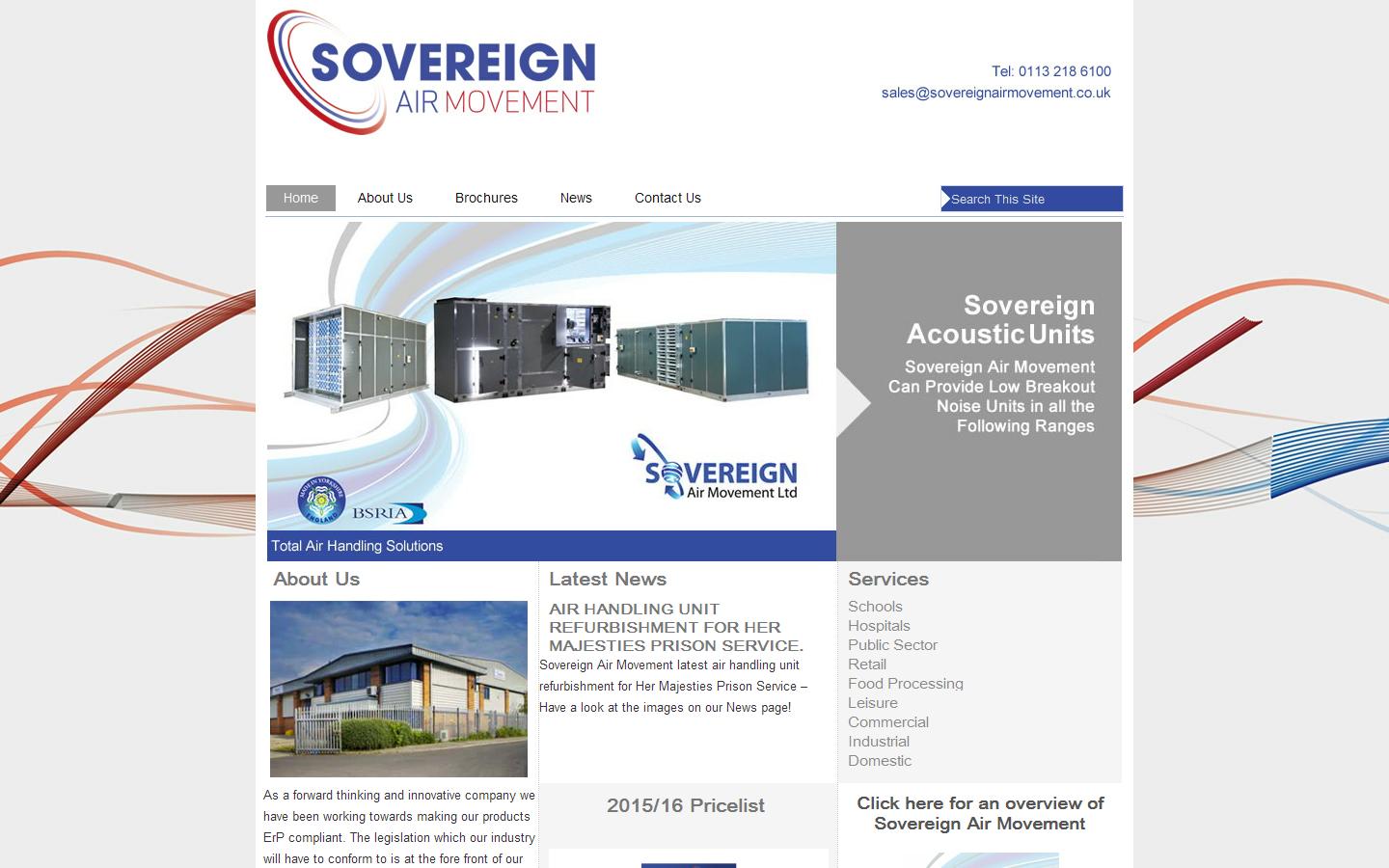 Sovereign Air Movement Limited Website