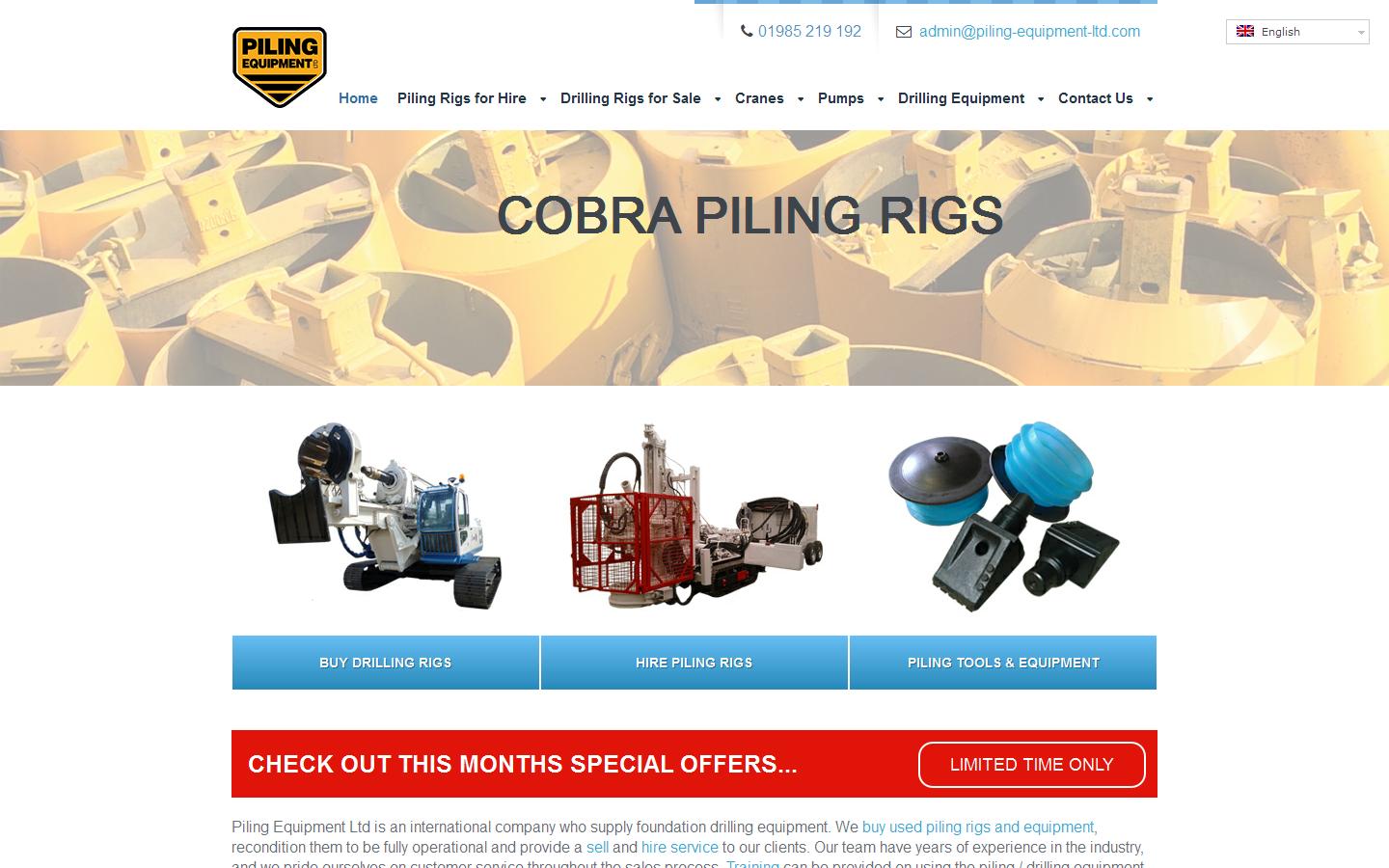 Piling Equipment Ltd Website