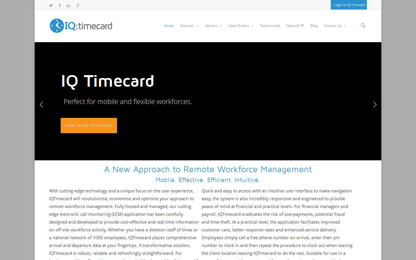 IQ Timecard Website