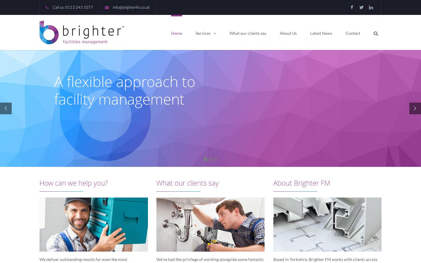 Brighter Facilities Management Website