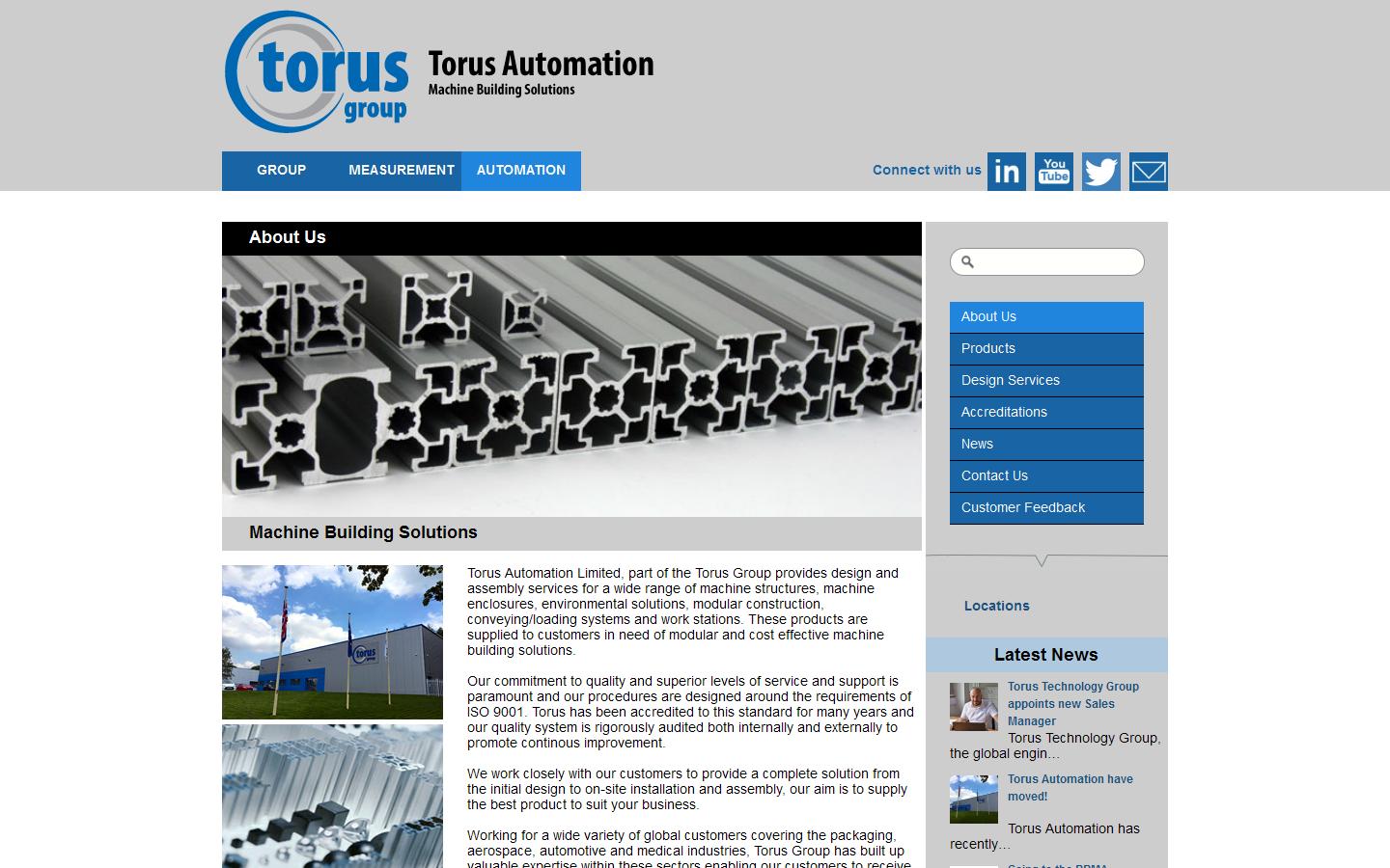 Torus Automation Ltd Website