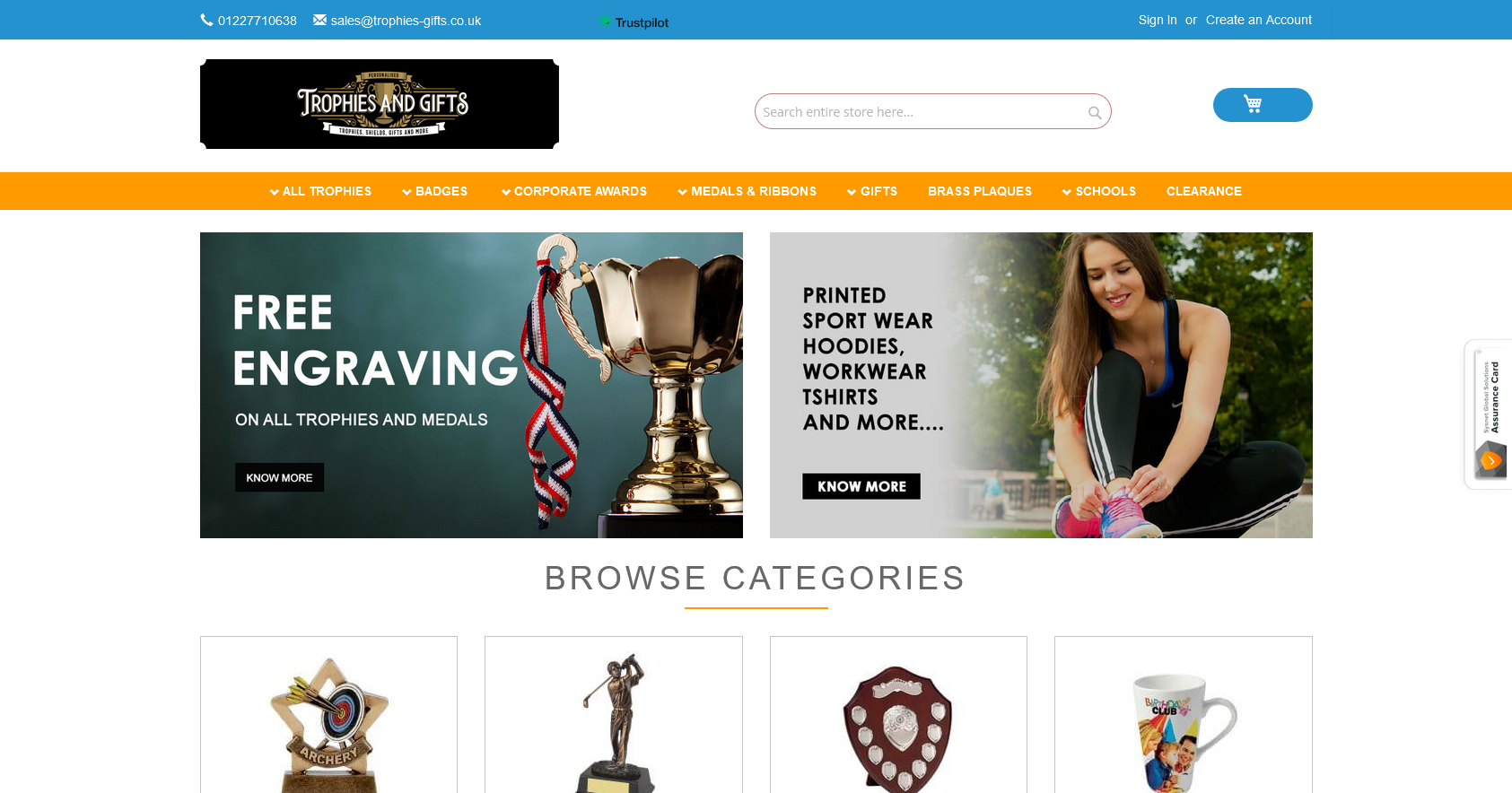 Trophies & Gifts Website