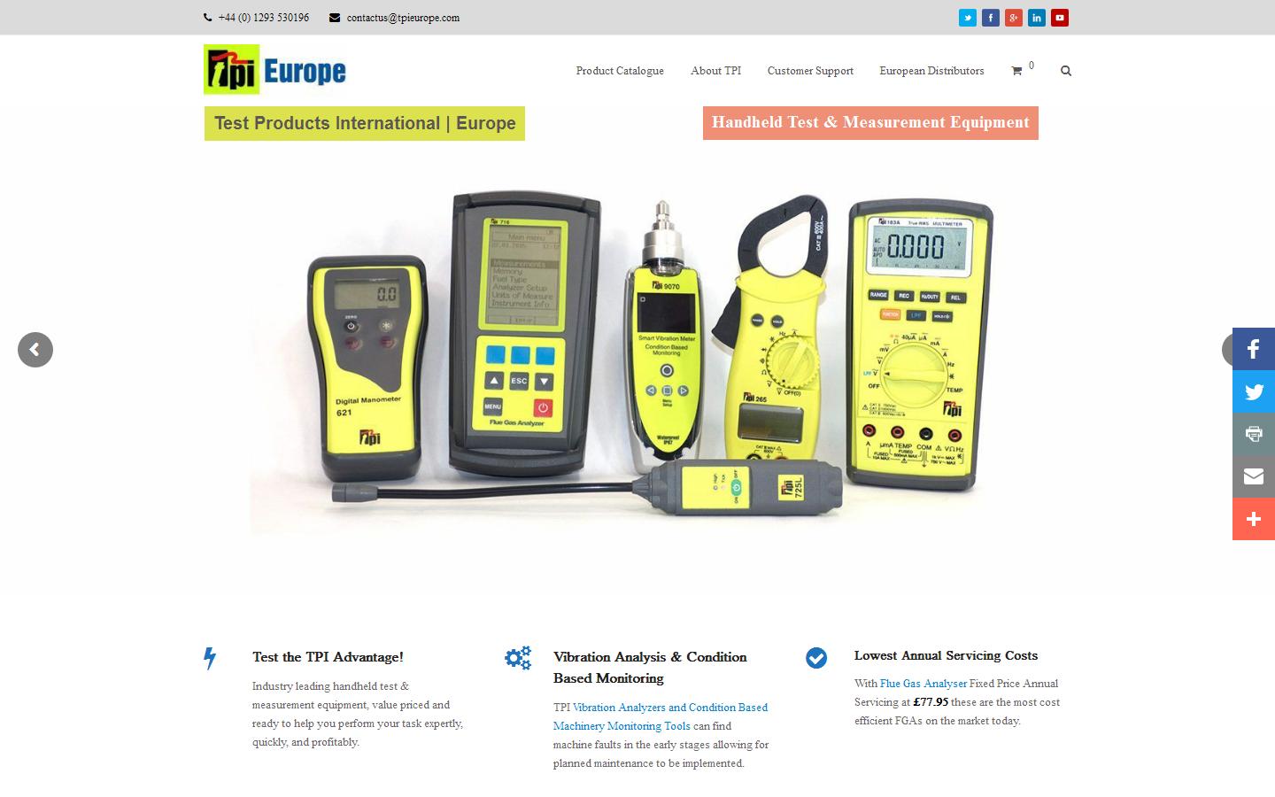 Test Products International Europe Ltd Website