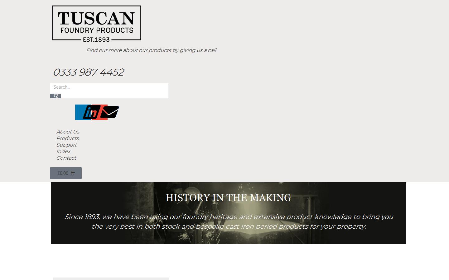 Tuscan Foundry Products Website