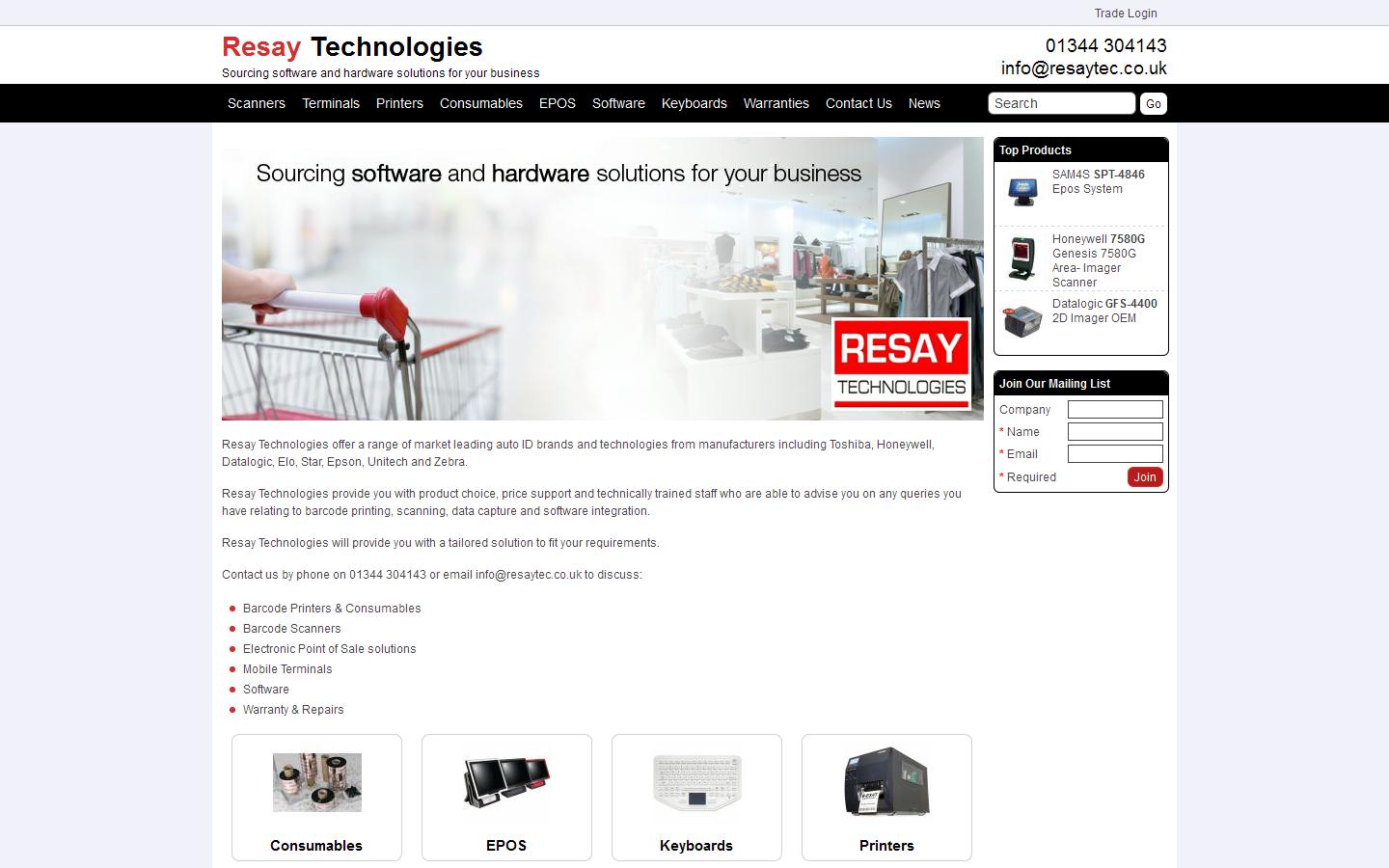 Resay Technologies Website