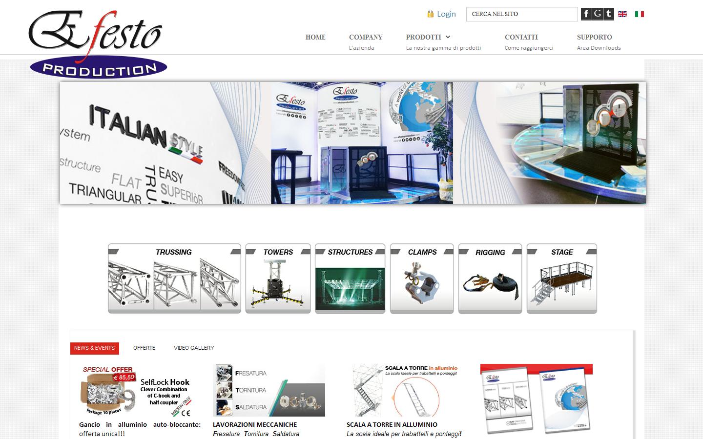 Efesto Production Website