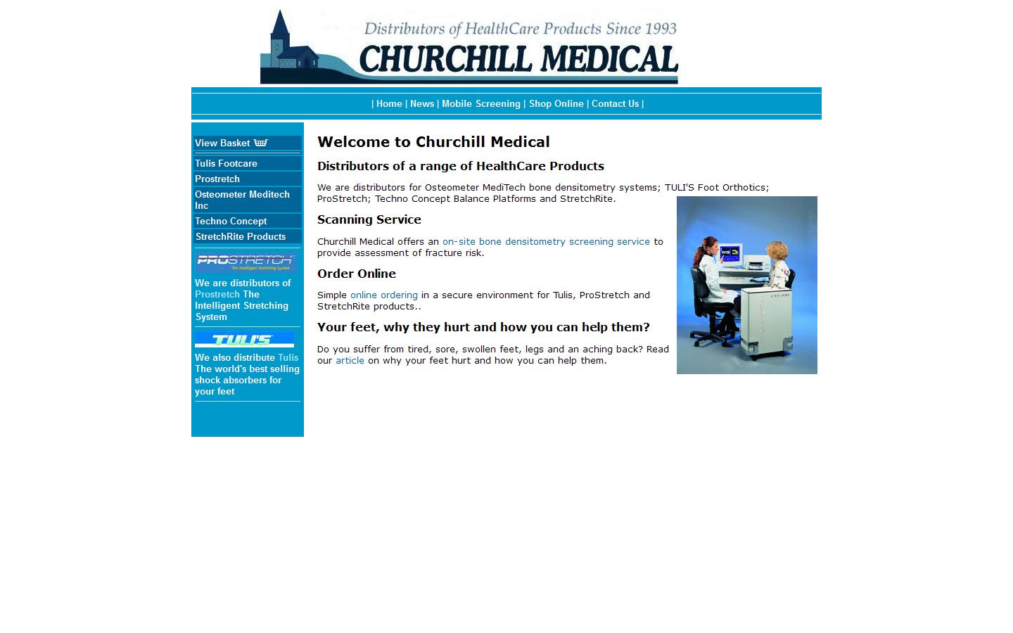 Churchill Medical Ltd Website