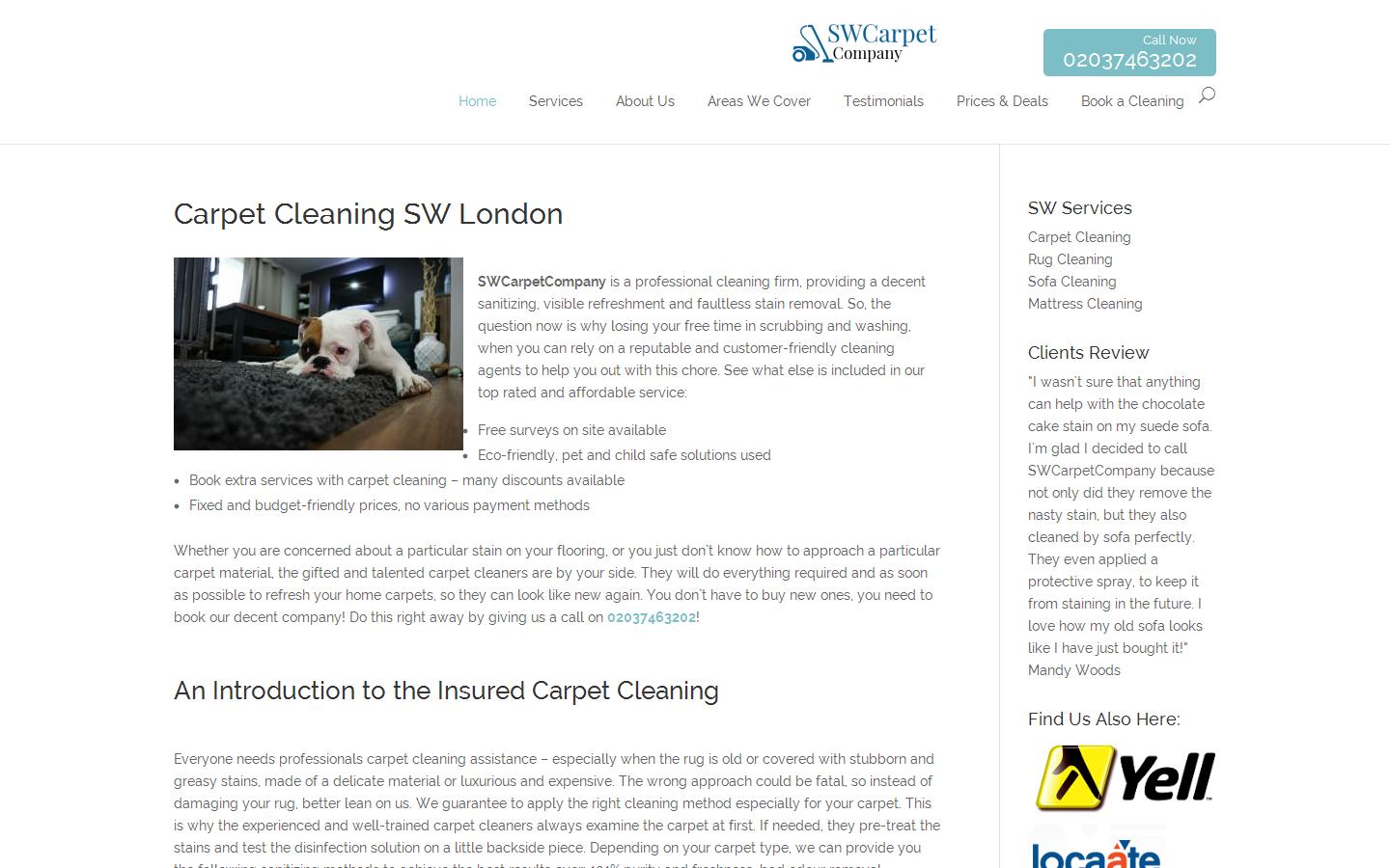 SW Carpet Company Website