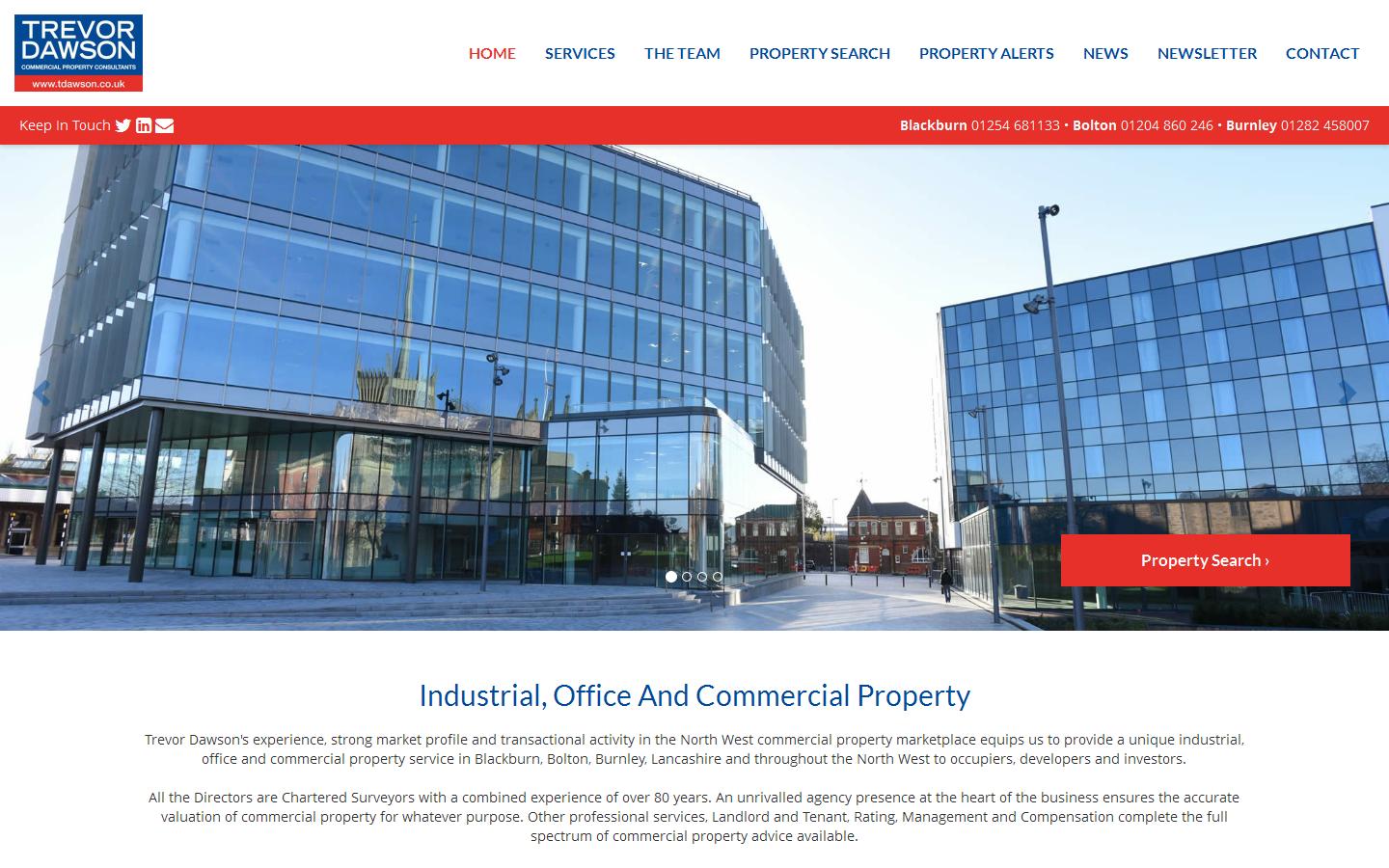 Trevor Dawson Commercial Property Advisors Website