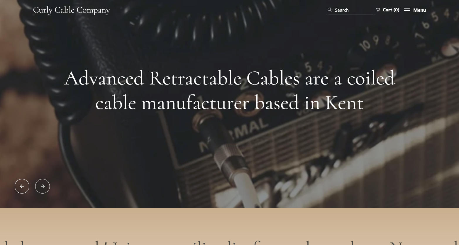 Curly Cable Company Website