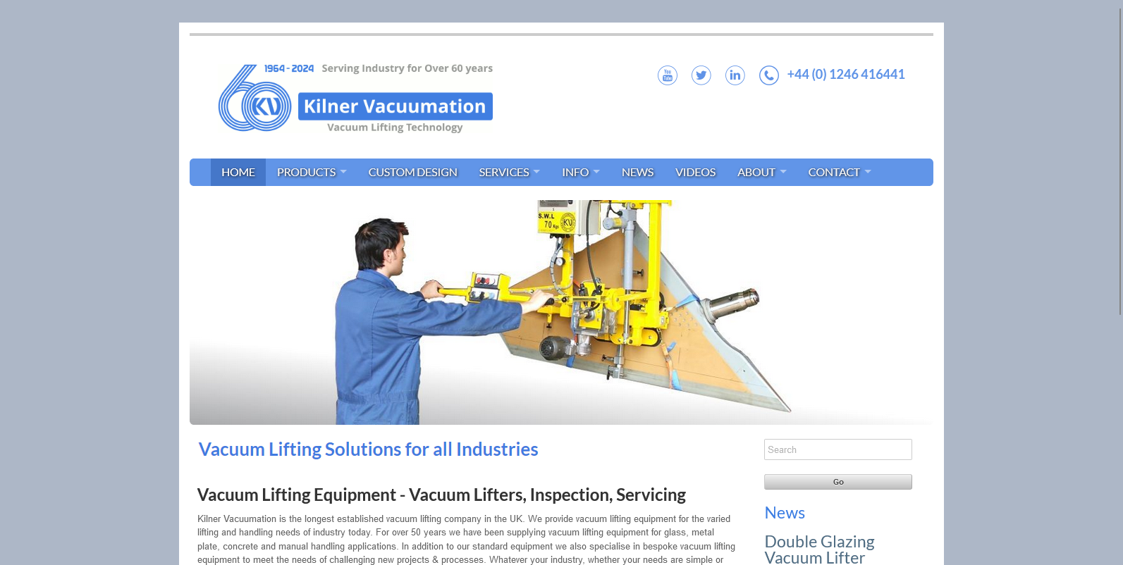 Kilner Vacuumation Co. Ltd Website