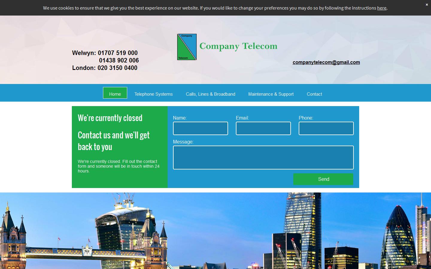 Company Telecom Website