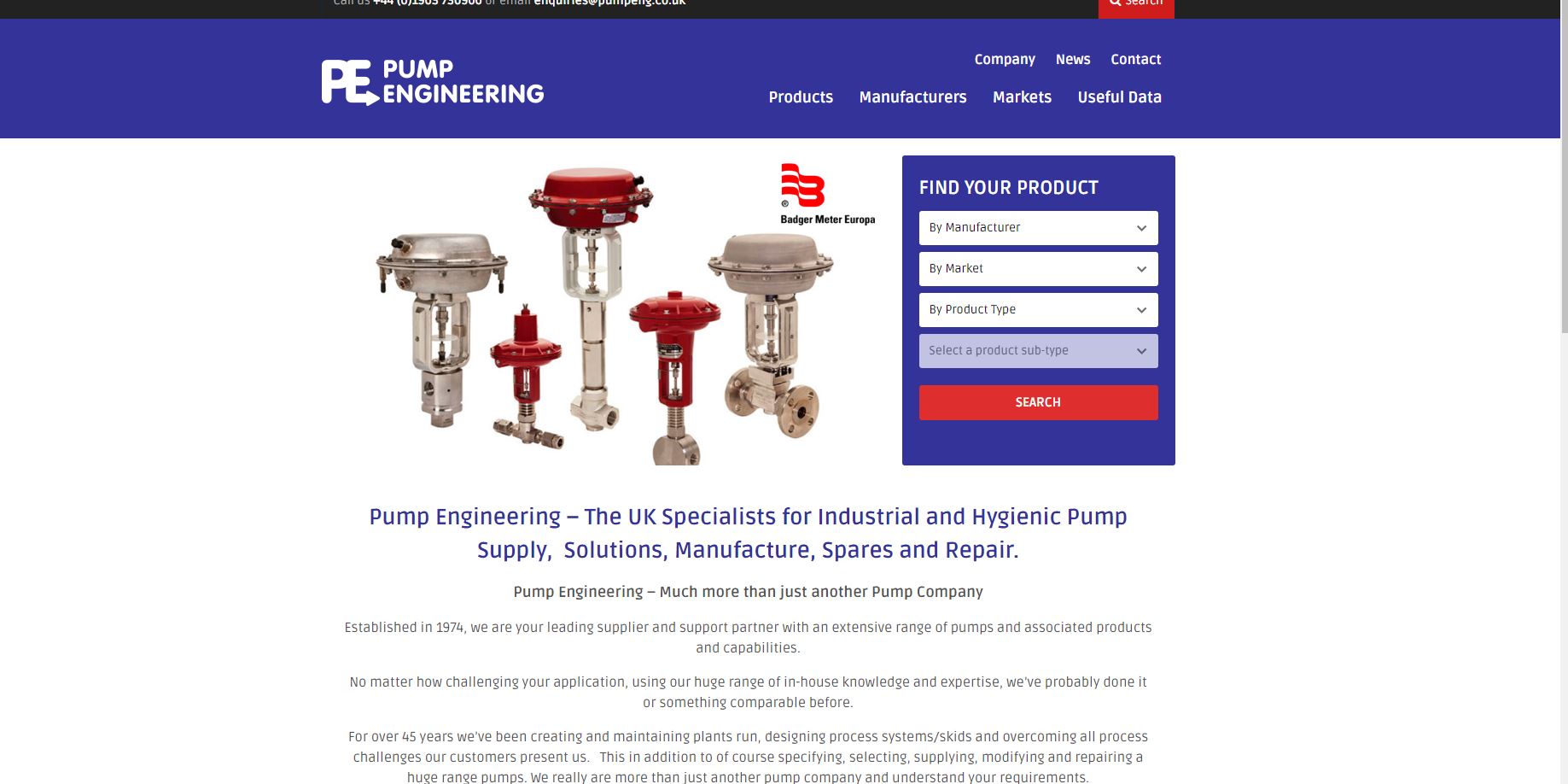 Pump Engineering Ltd Website