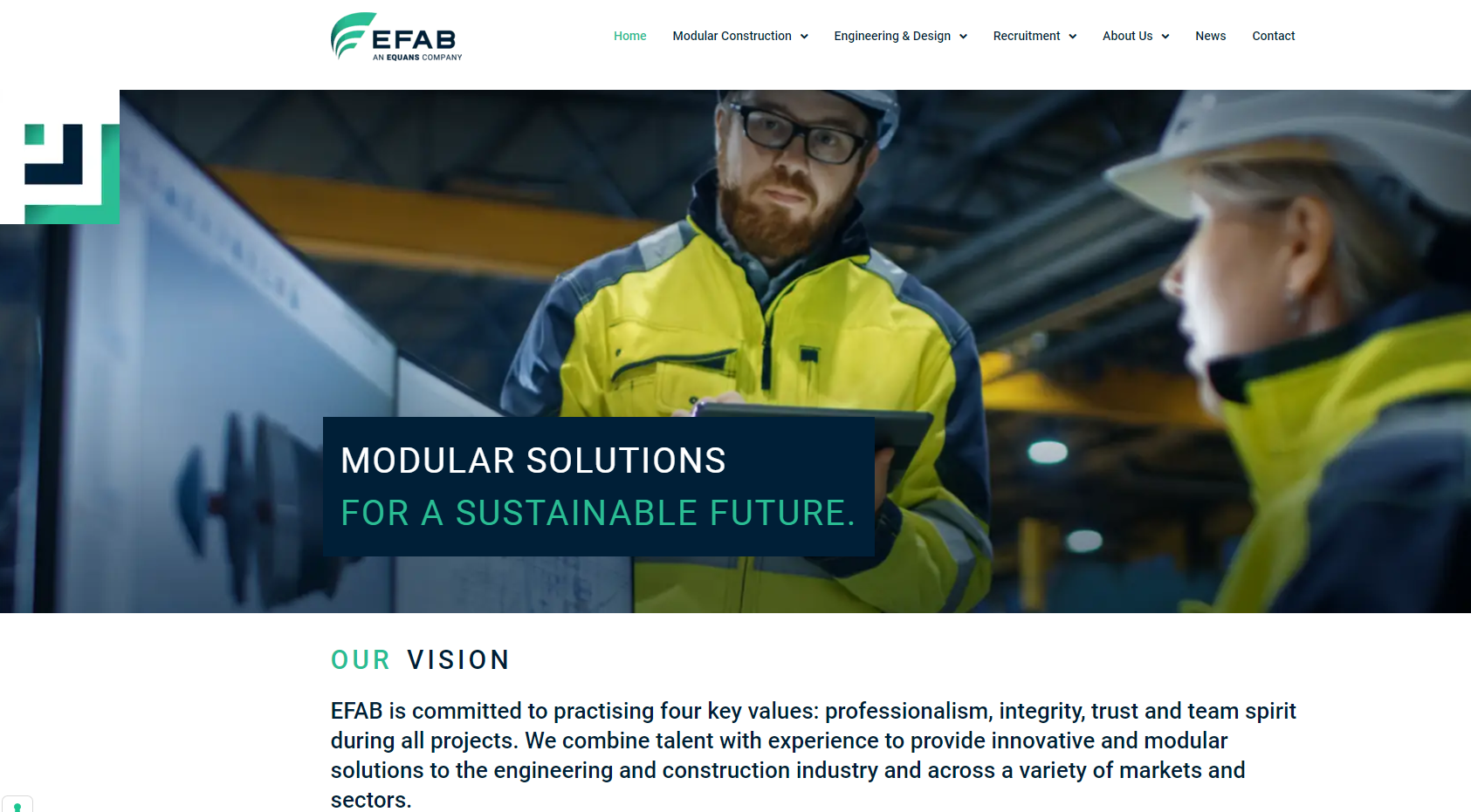 EFAB Industrial Solutions Ltd Website