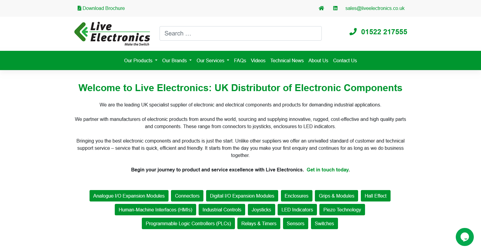 Live Electronics Ltd Website