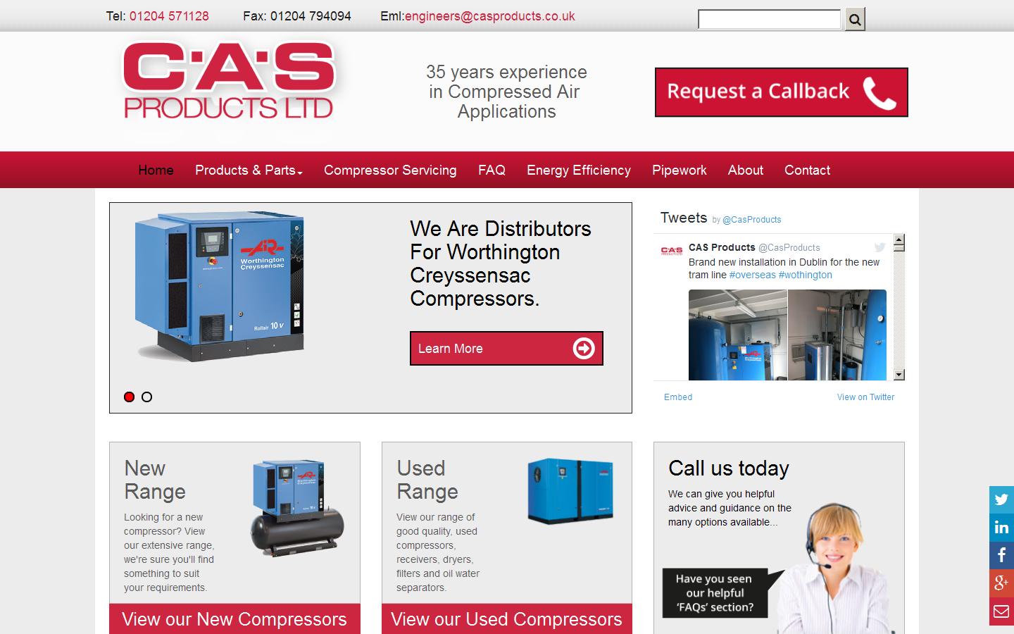 CAS Products Ltd Website