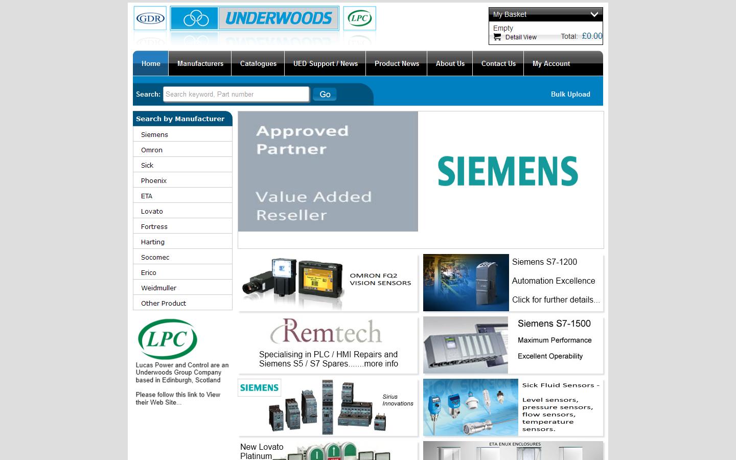 Underwoods Electrical Distributors Ltd Website