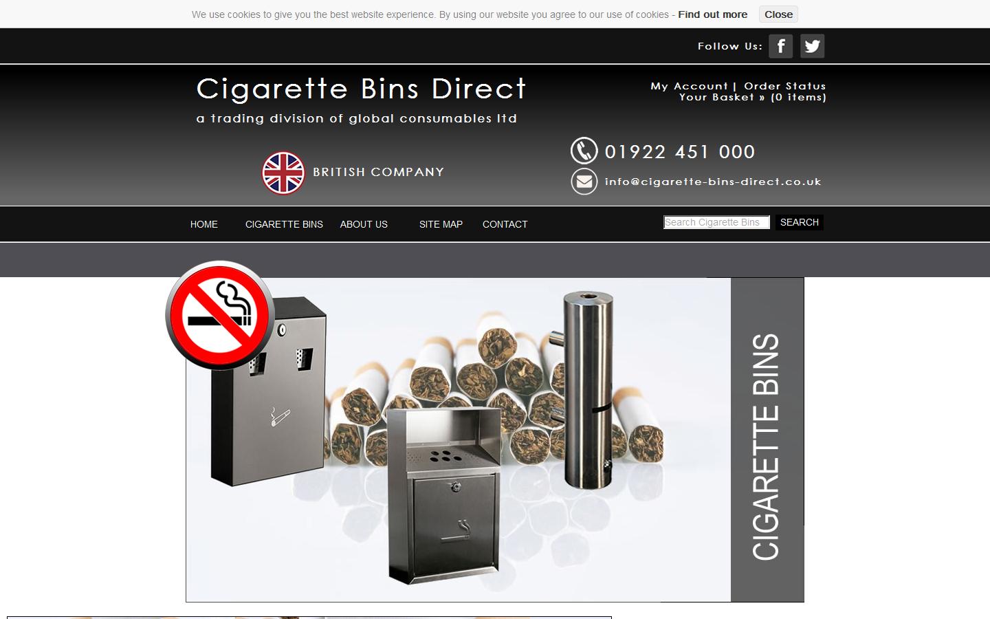 Cigarette Bins Direct Website