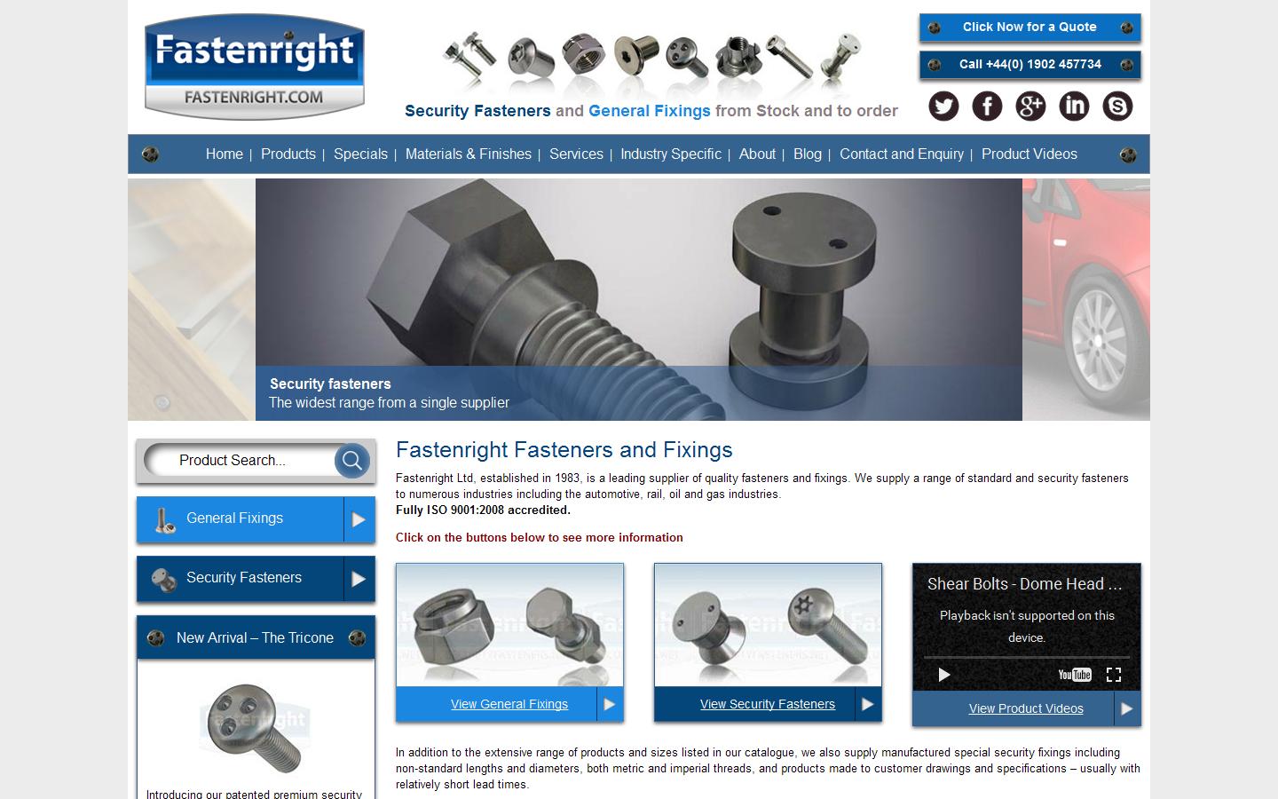 Fastenright Ltd Website