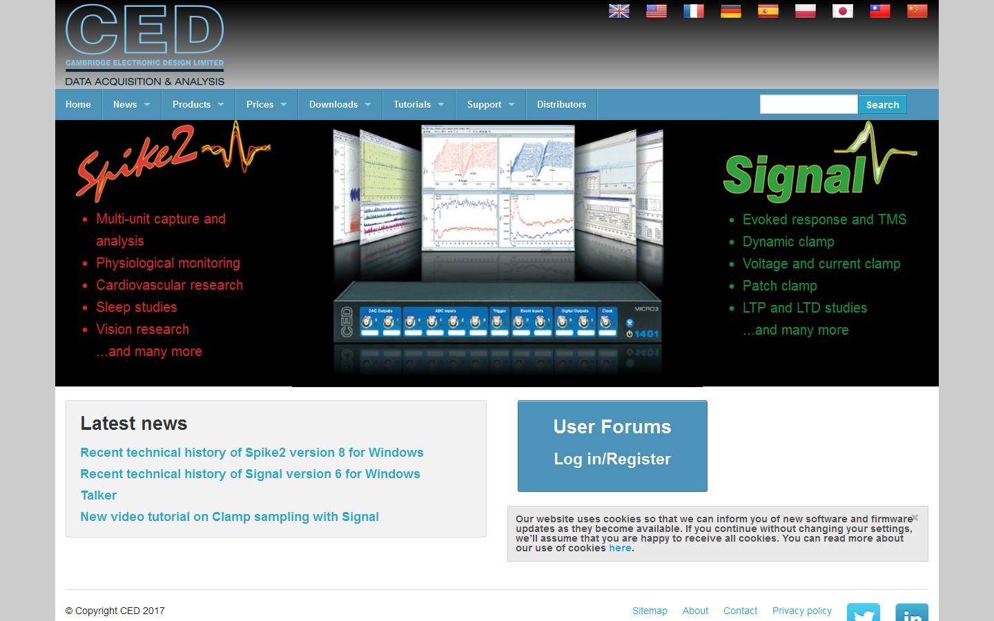 Cambridge Electronic Design Ltd Website