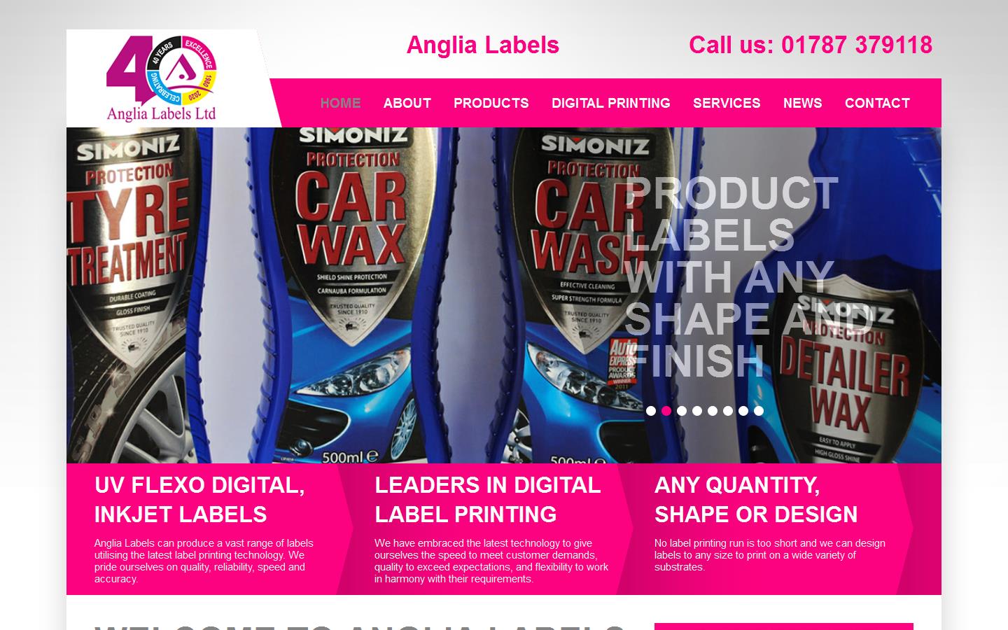 Anglia Labels Website