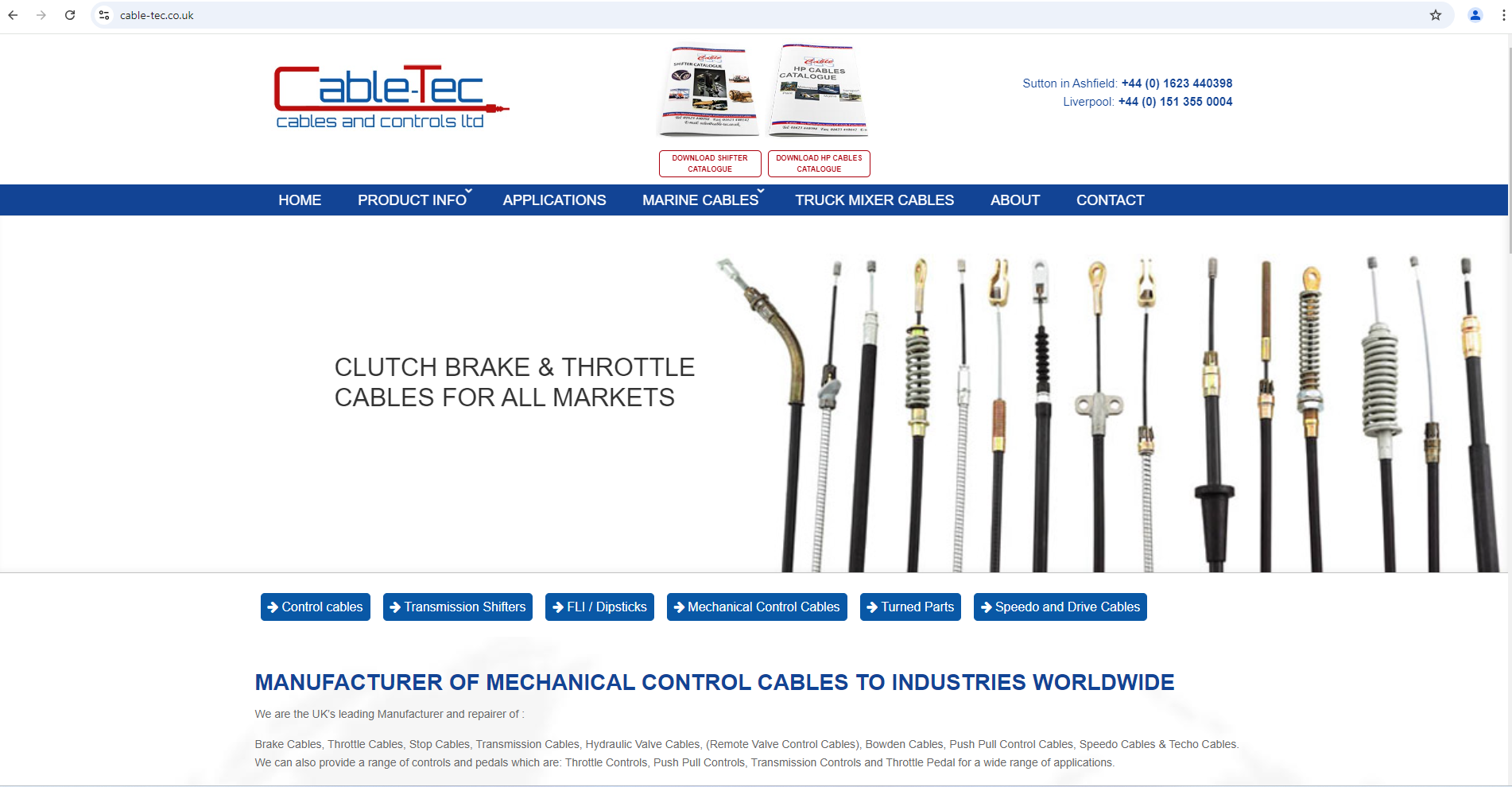 Cable-Tec Cables & Controls Website