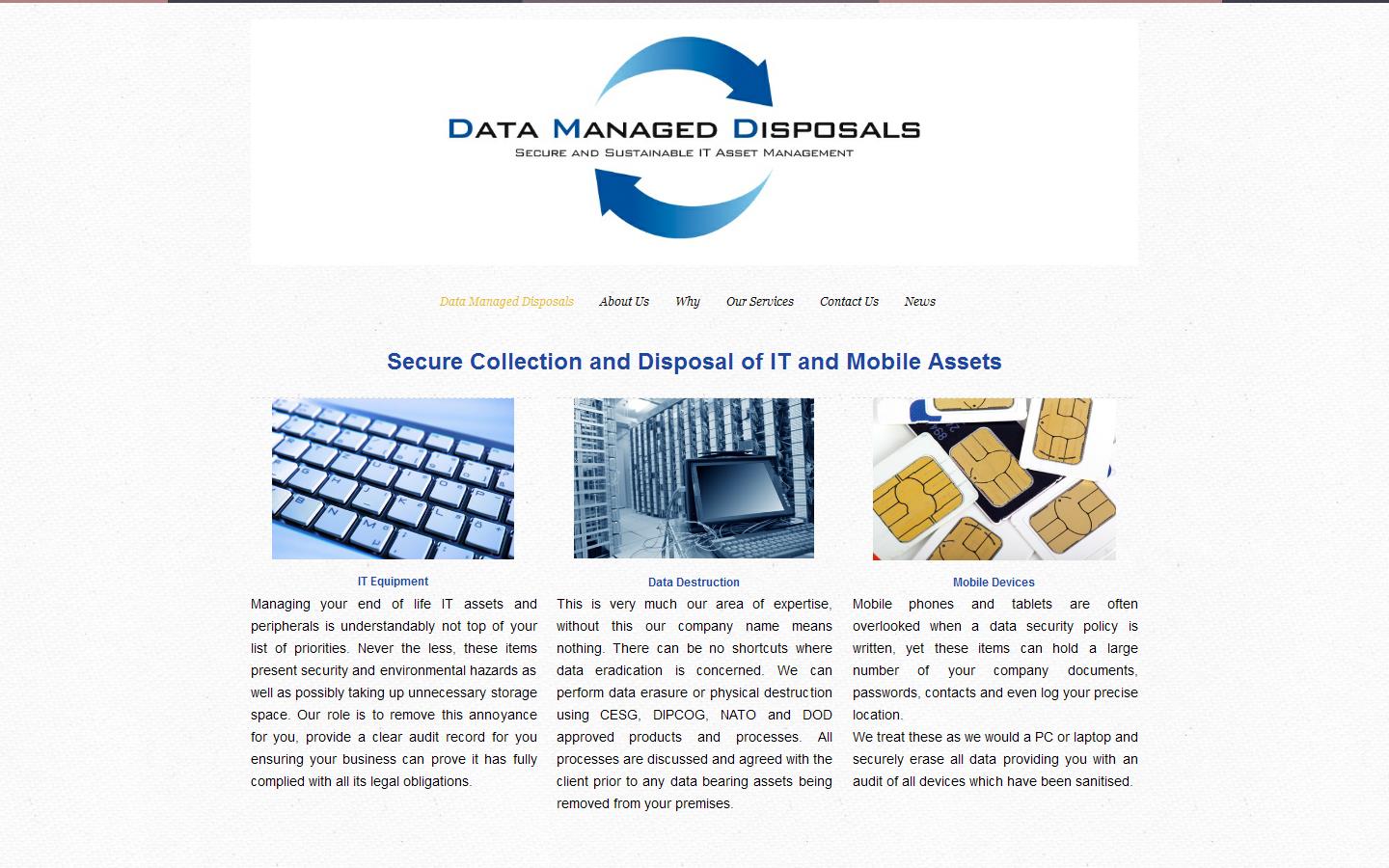 Data Managed Disposals Website