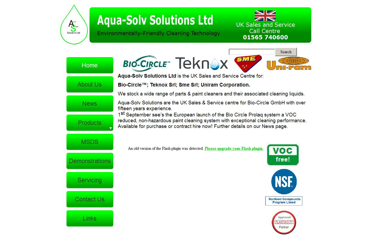 Aqua-Solv Solutions Website