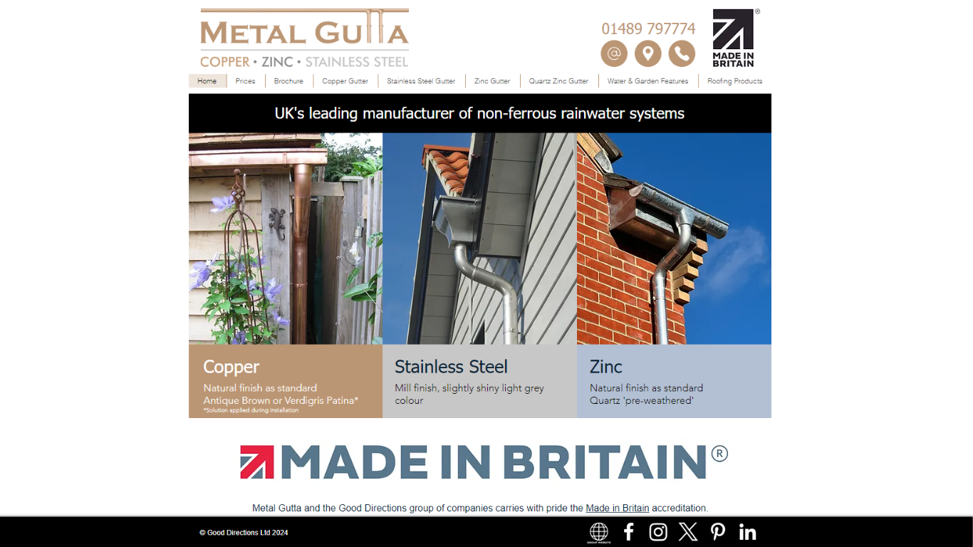 Metal Gutta Ltd Website