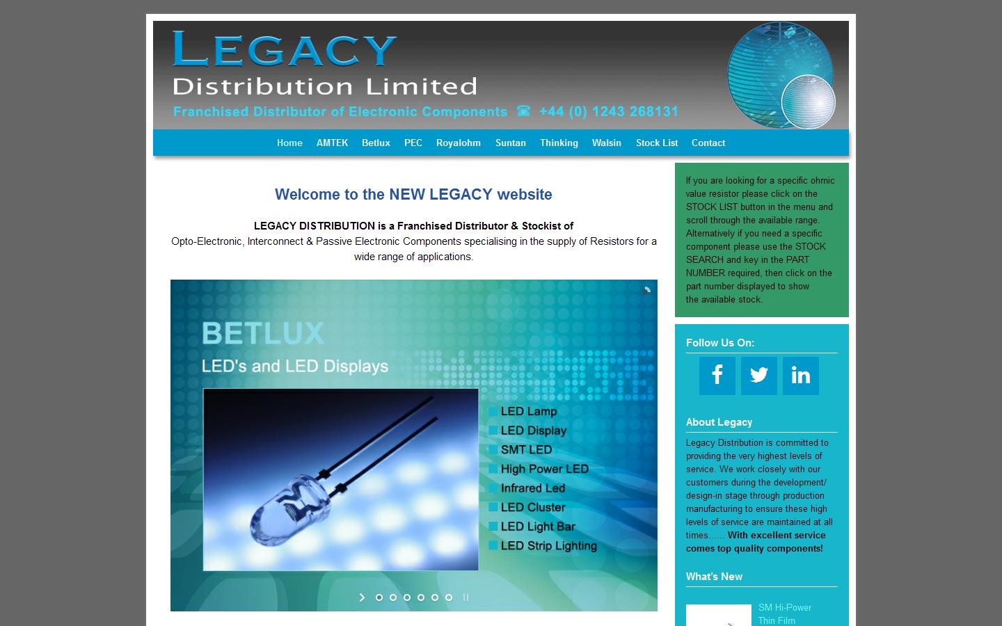 Legacy Distribution Ltd Website