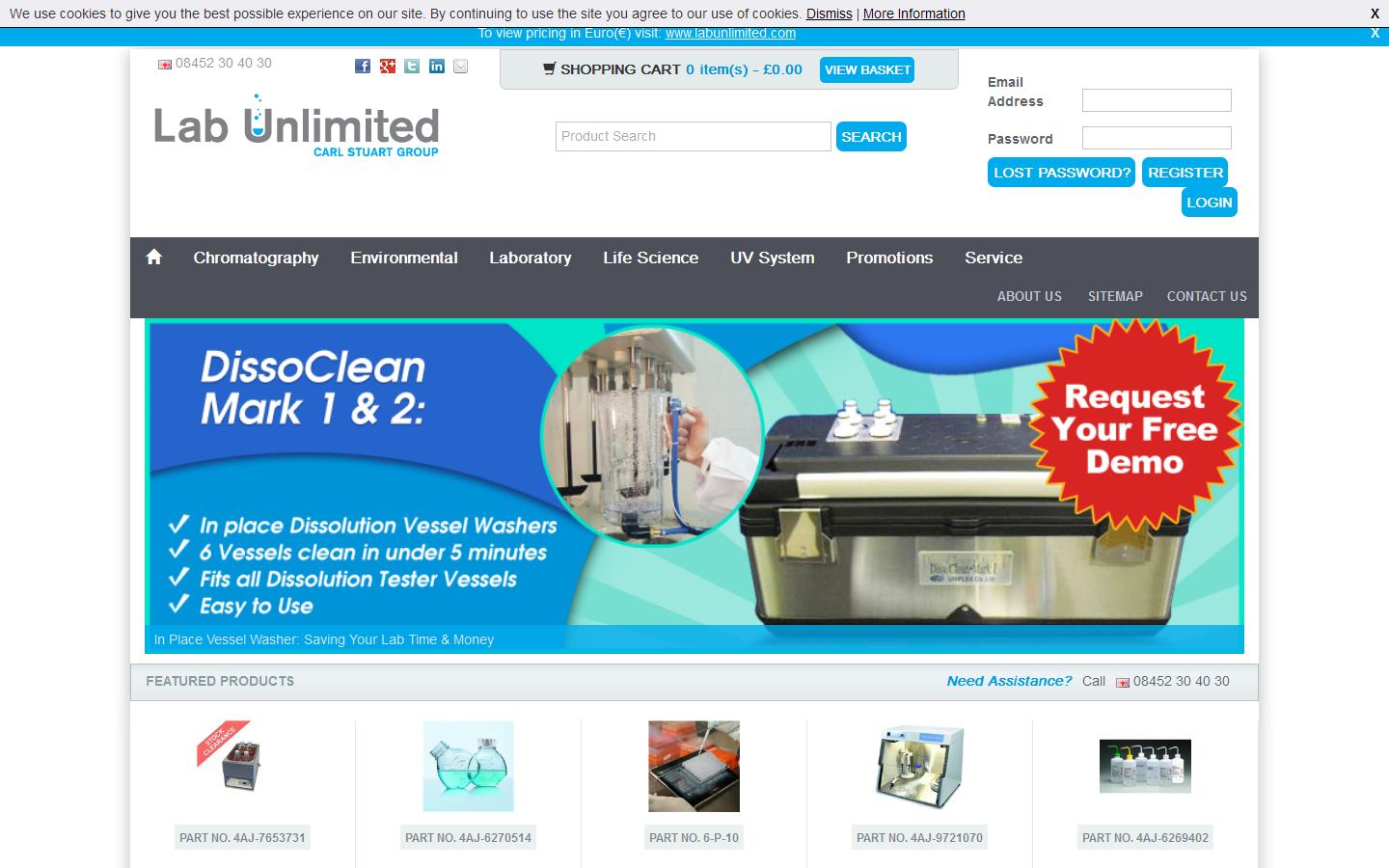 Lab Unlimited Website