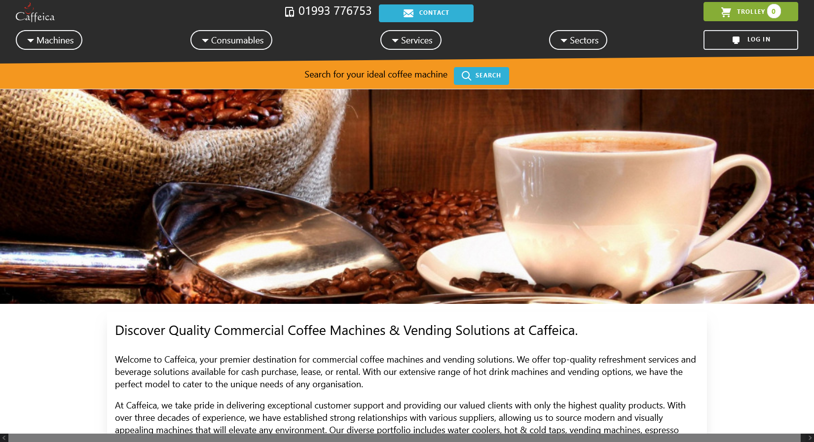 Caffeica Ltd Website