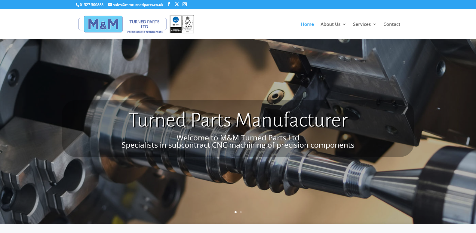 M&M Turned Parts Ltd Website