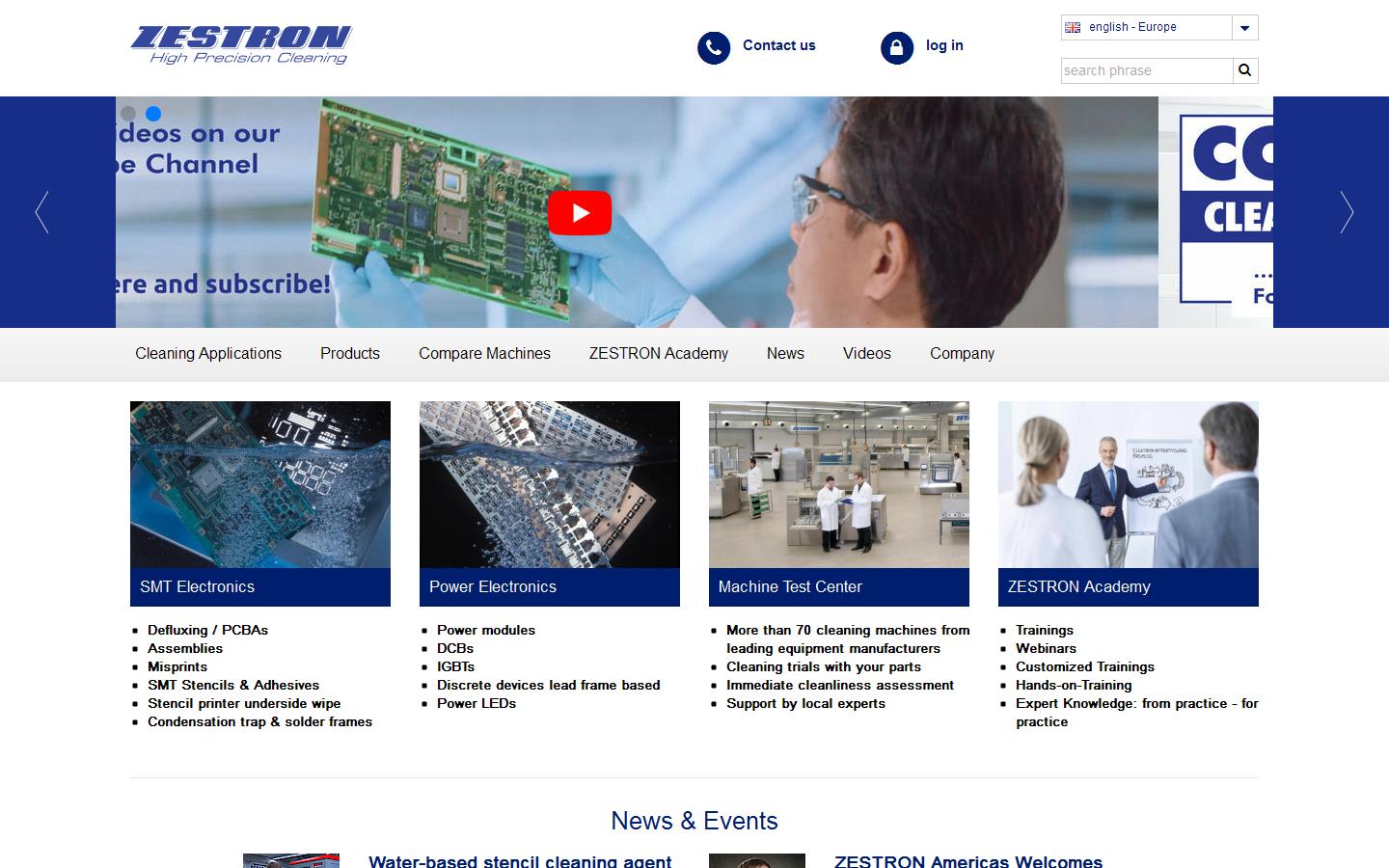 Zestron Europe Website