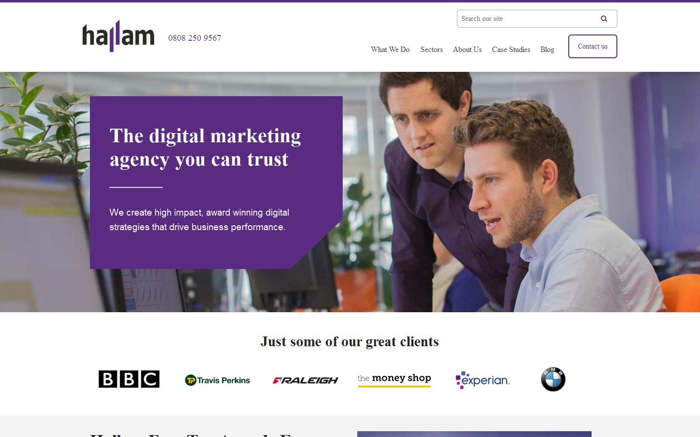 Hallam Internet Ltd Website