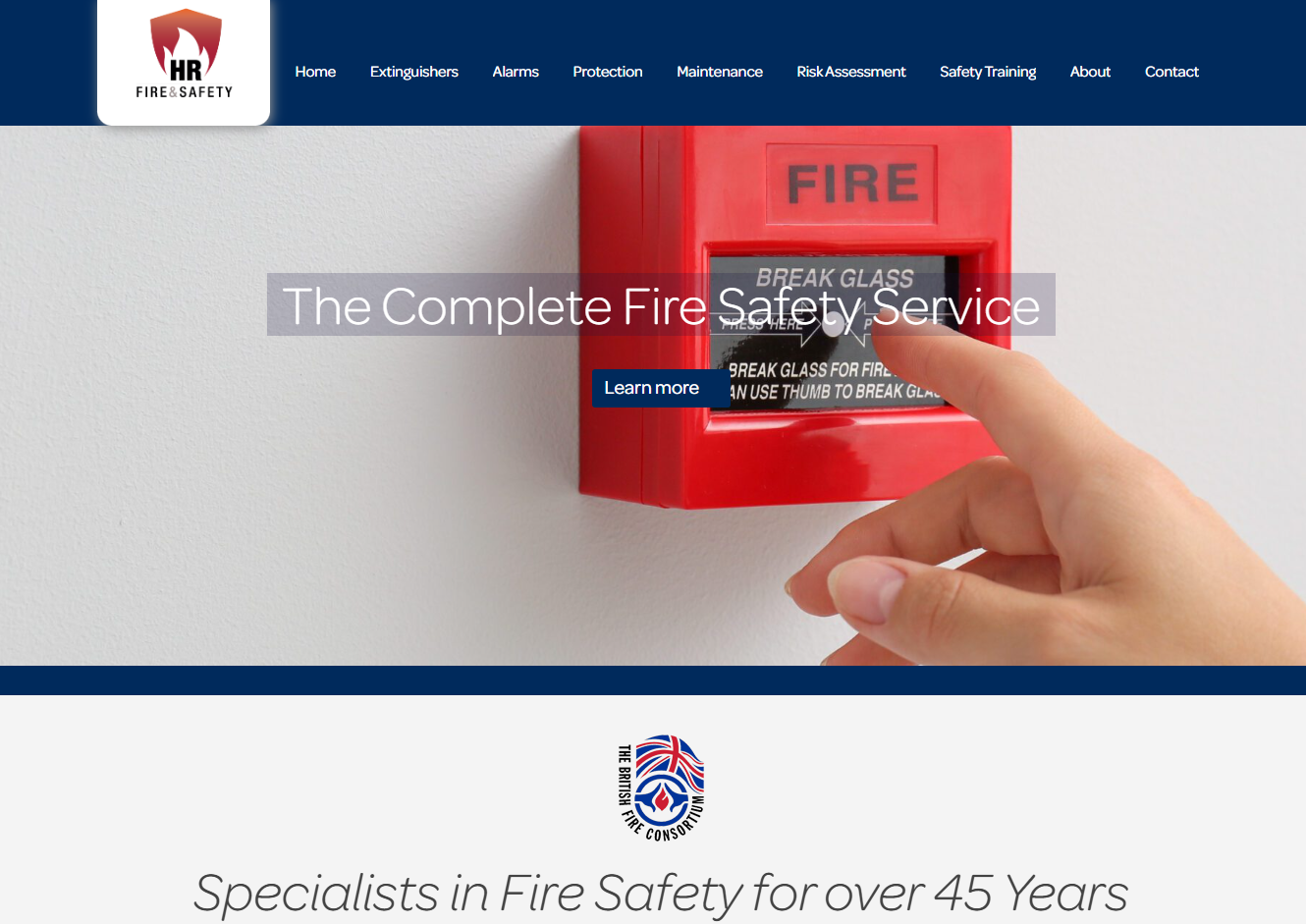 H R Fire & Safety Website