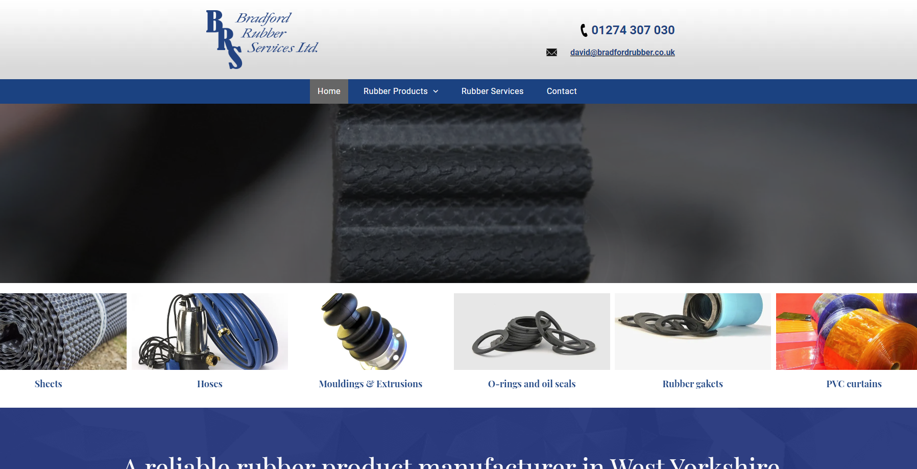 Bradford Rubber Services Ltd Website