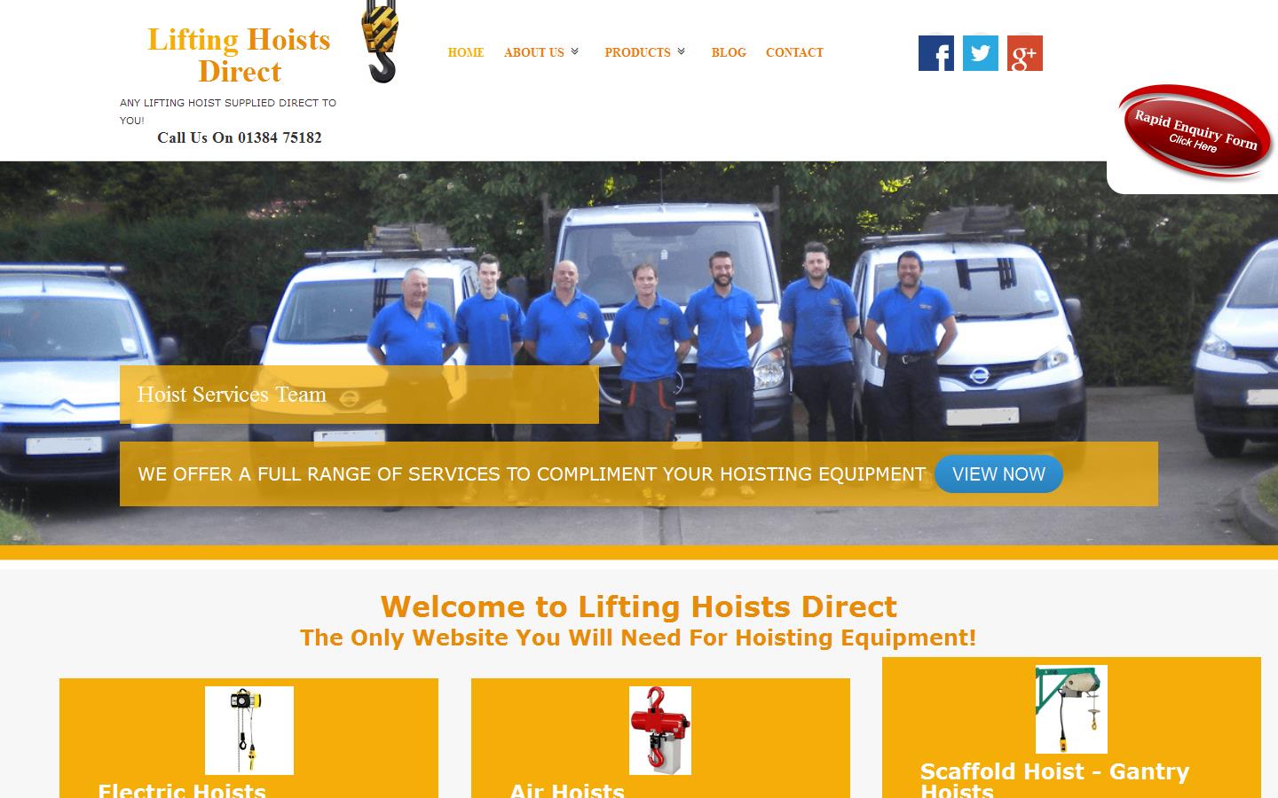 Lifting Hoists Direct  Website