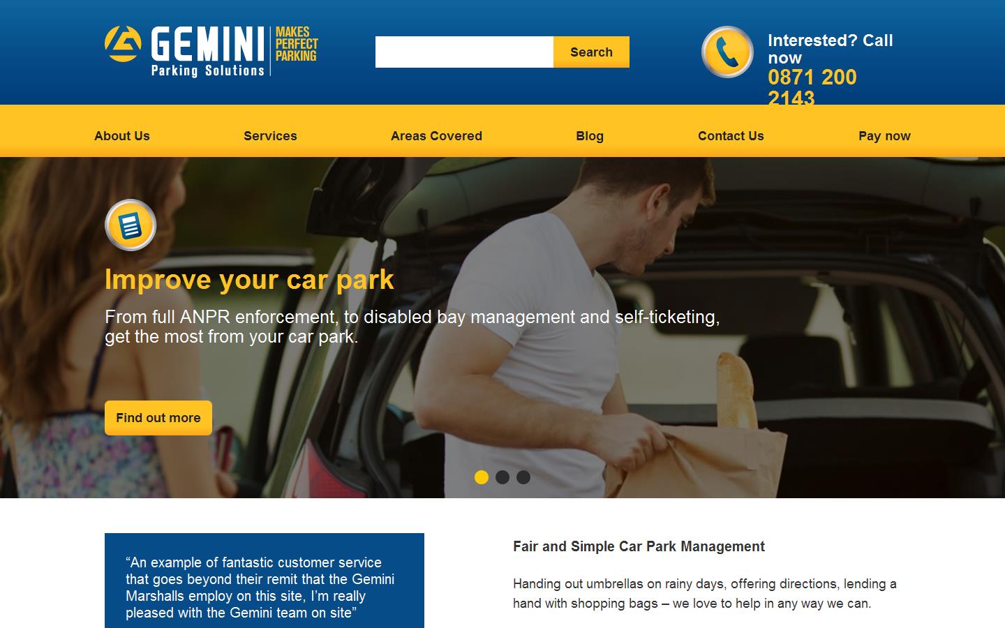 Gemini Parking Solutions Ltd Website