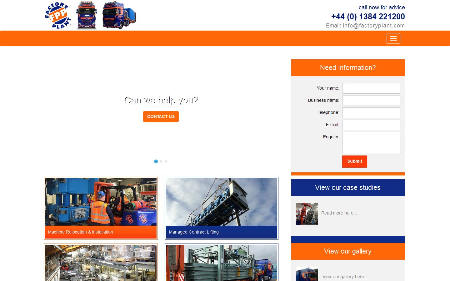 Factory Plant Projects Ltd Website